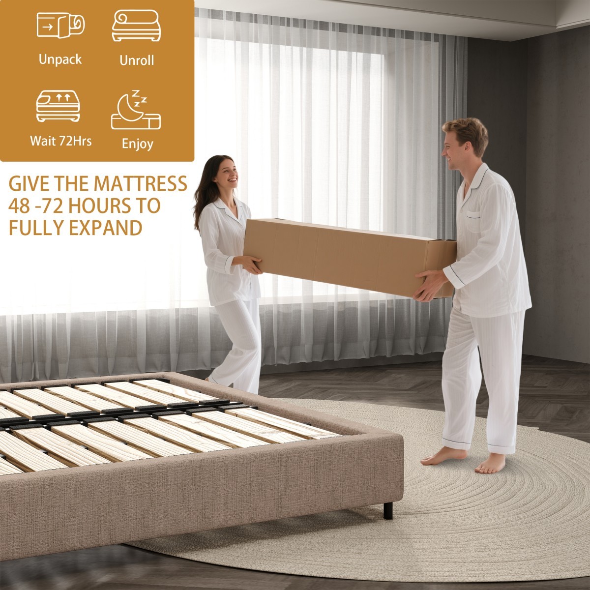 12″ 14″ Mattress in a Box Gel Memory Foam Pocket Spring Twin Full Queen King