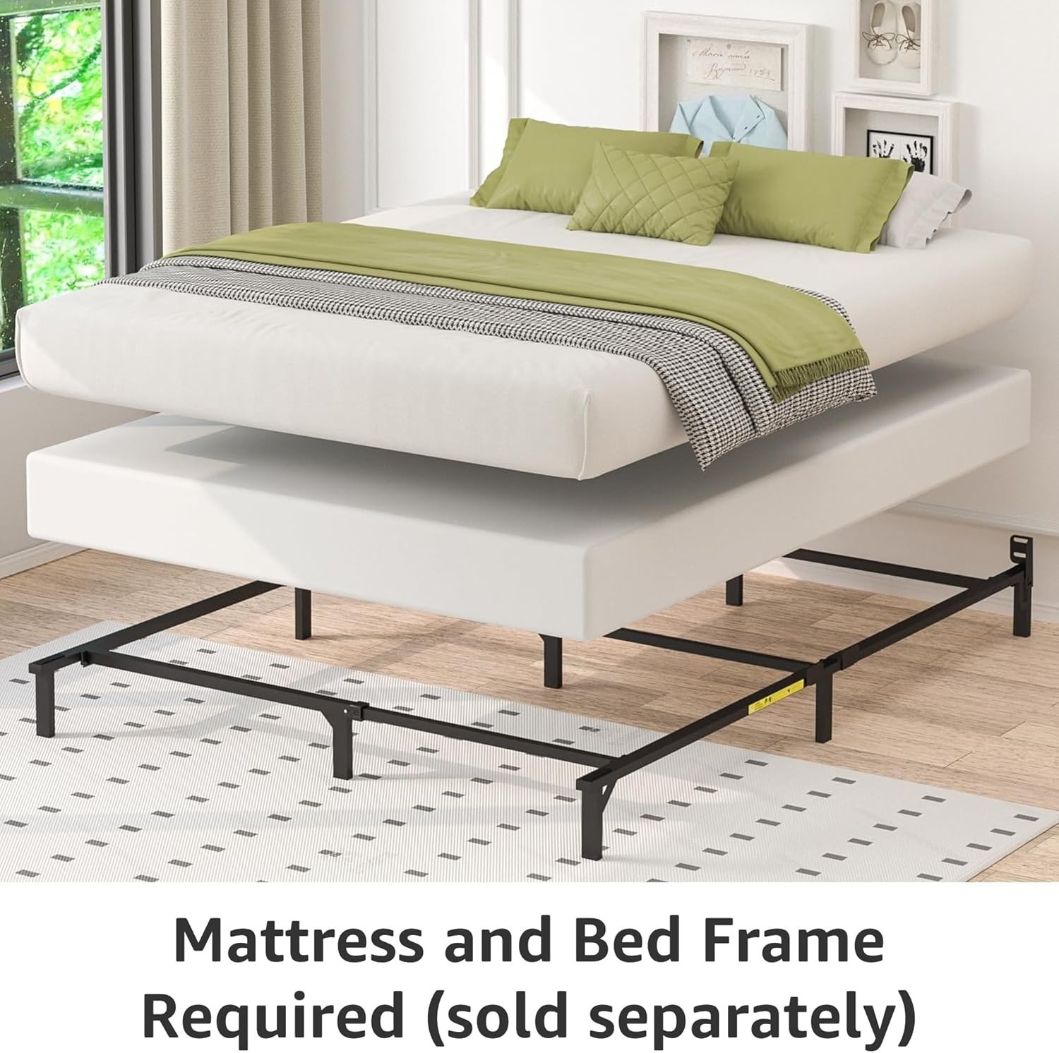 Amazon Basics Smart Box Spring Bed Base, 5-Inch Full(74"L x 53"W)
