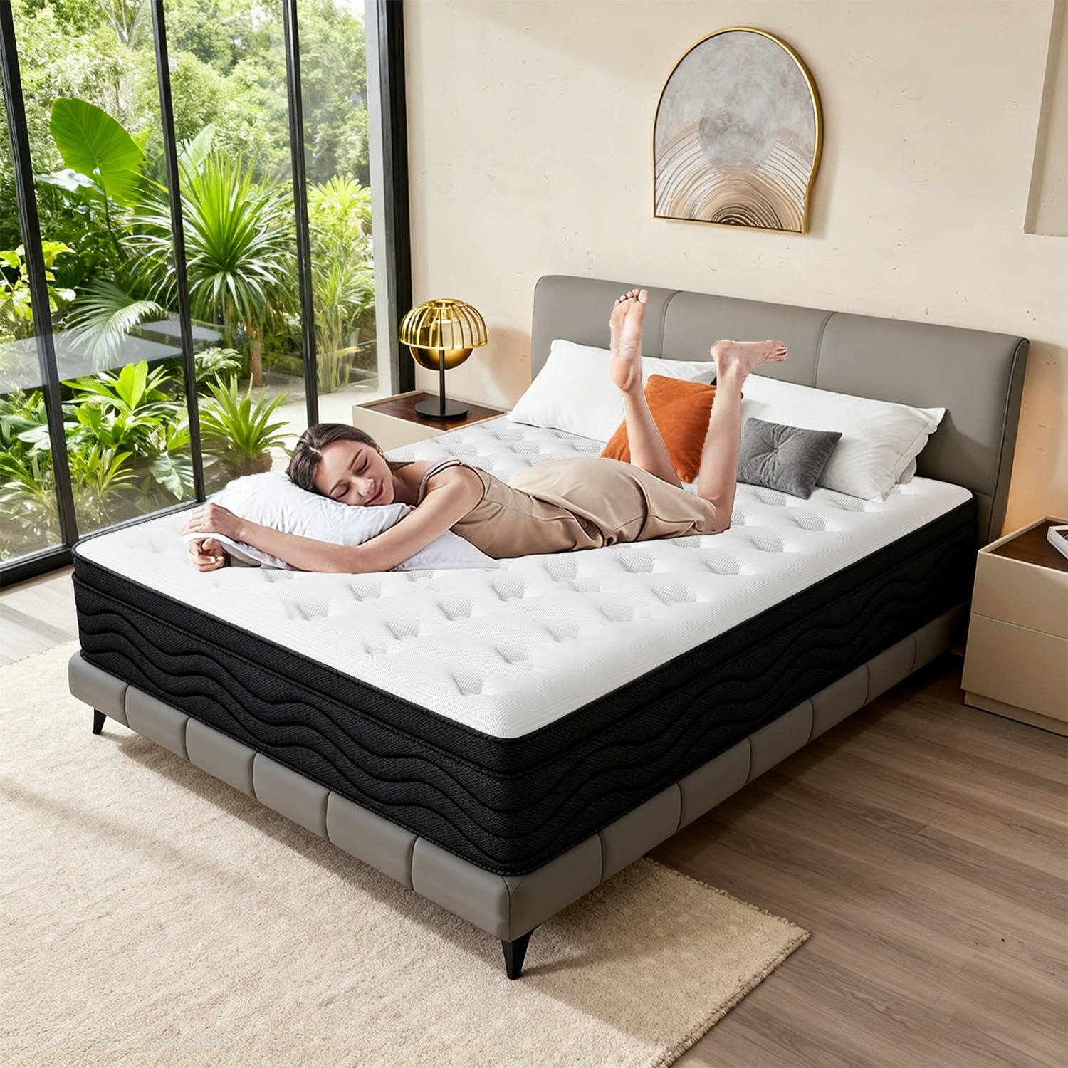 8″10″12″14 Twin Full Queen King Size Mattress in a Box Hybrid Spring Memory Foam