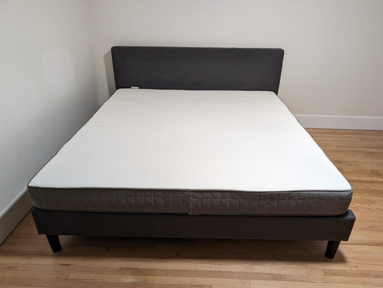 King Mattress and Bed Frame (IKEA mattress + Zinus frame) excellent condition