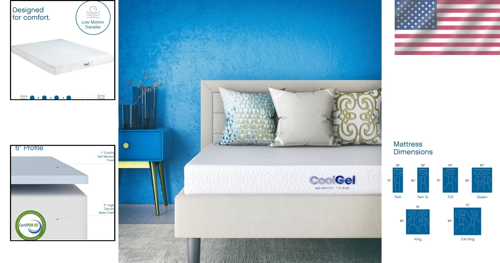 CertiPUR-US 6 Inch Twin Size Mattress – Pressure Relief & Cooling Design