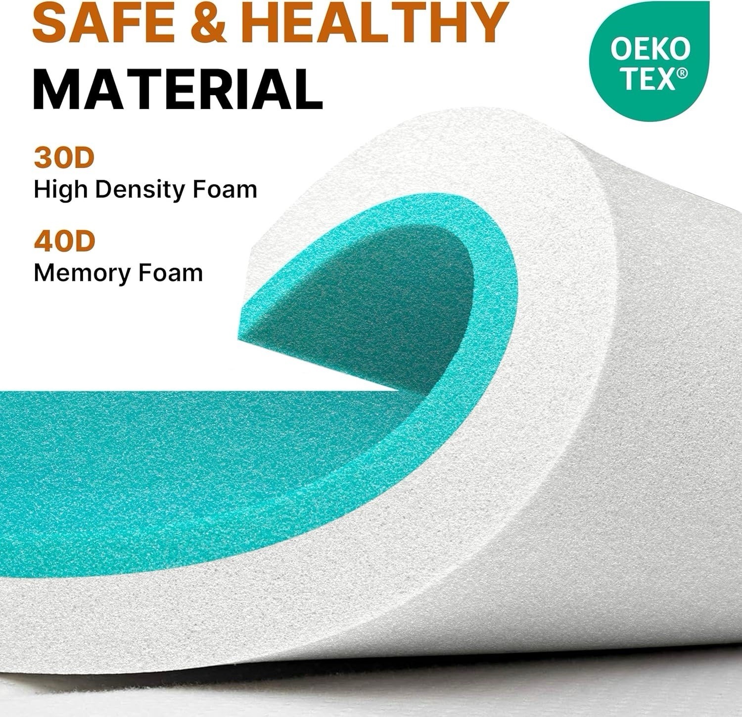 Gaialoop Floor Memory Foam Car Camping Bed Glamping Roll Up Futon Mattress￼