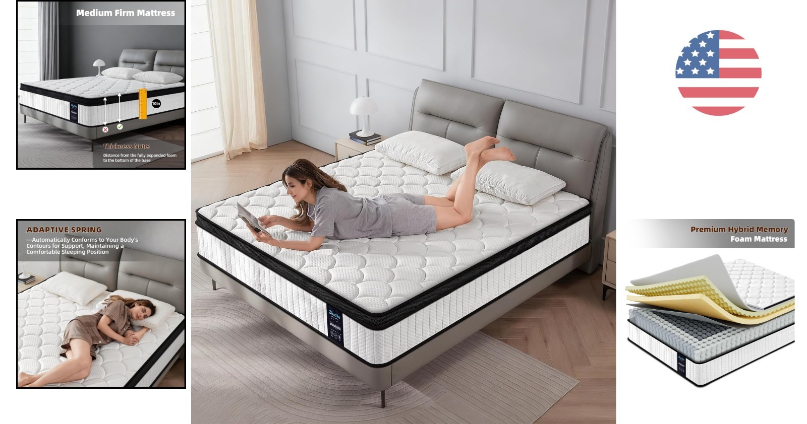 Medium Firm Hybrid Twin Mattress – CertiPUR-US Certified Sleep Solution