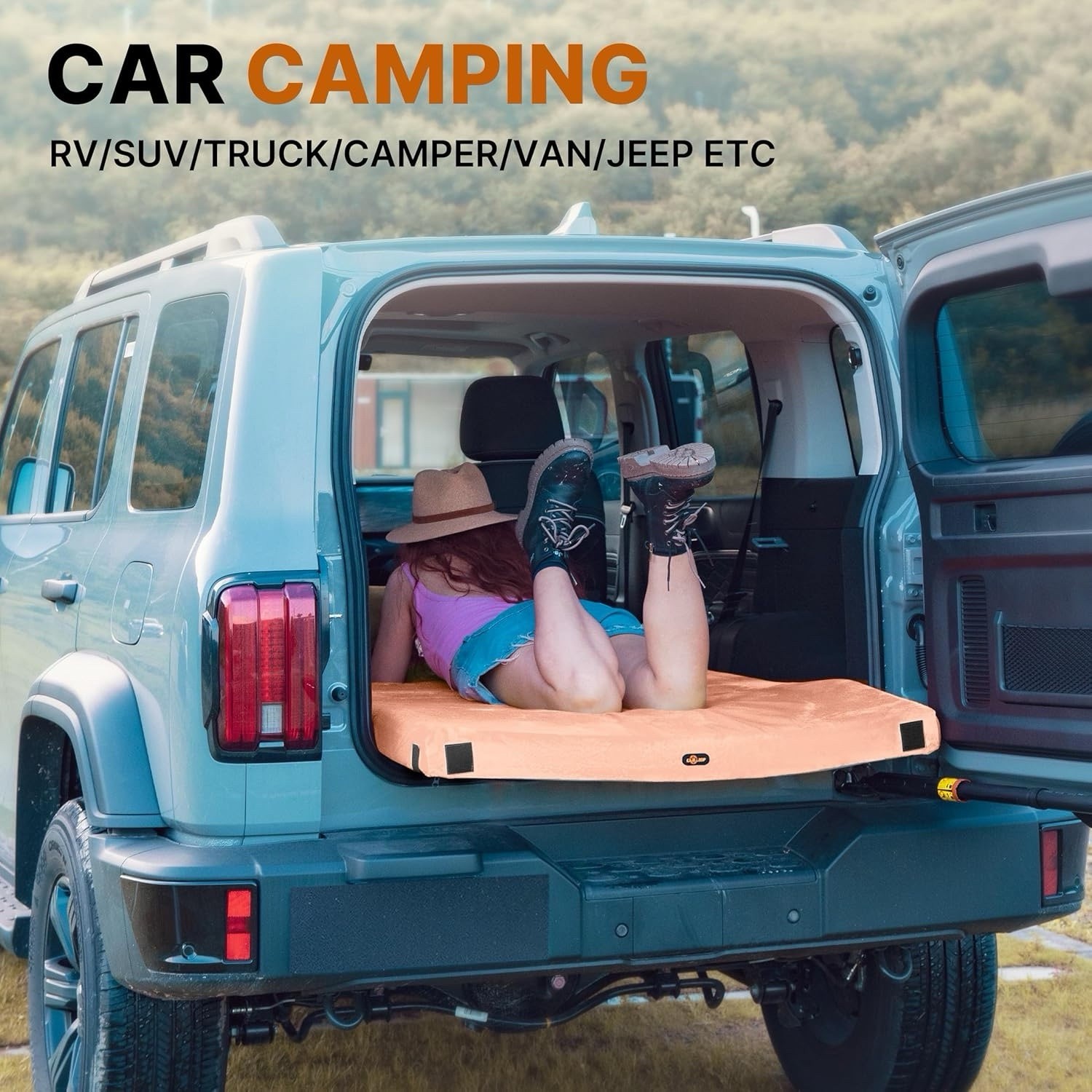 Gaialoop Floor Memory Foam Car Camping Bed Glamping Roll Up Futon Mattress￼