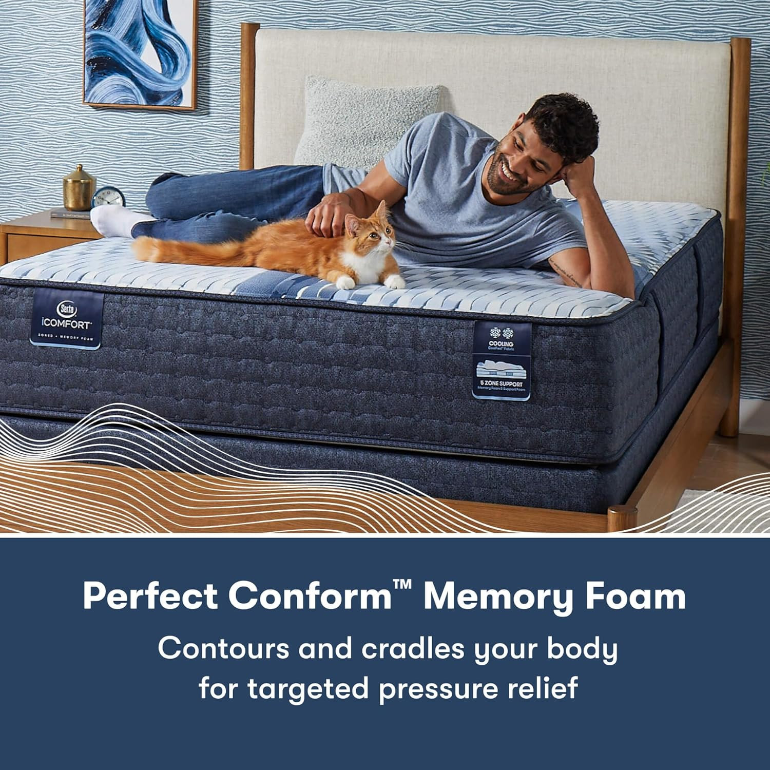 Icomfort – Elana 11.5″ Firm Twin XL Memory Foam Mattress – Pressure-Relieving, C