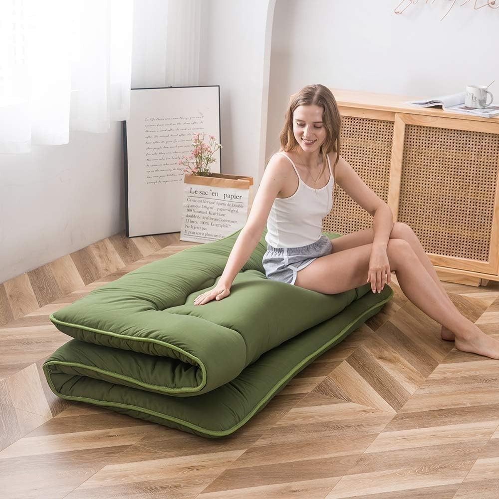 Japanese Futon Mattress Twin Size Floor Mattress, Thicken Tatami Mat Sleeping…
