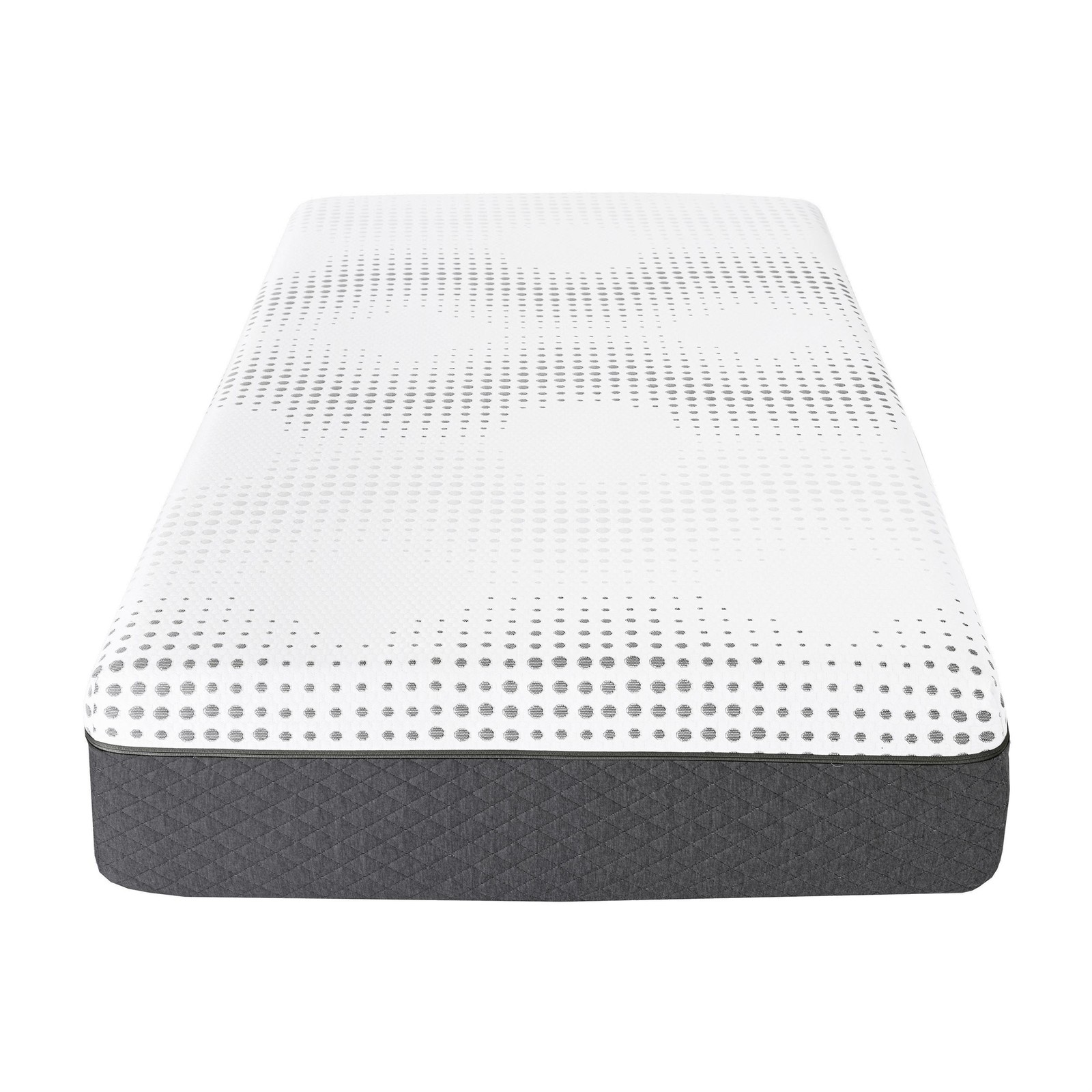 Lexicon Findlay Fabric 12″ Twin Grn Tea Gel-Infused Mry Foam Hybrid Matt (White)