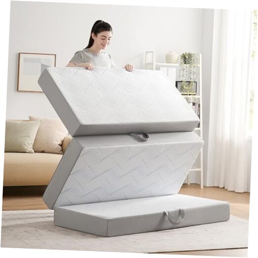 Folding Mattress Memory Foam Foldable Mattress Trifold Mattress Single 4 Inch
