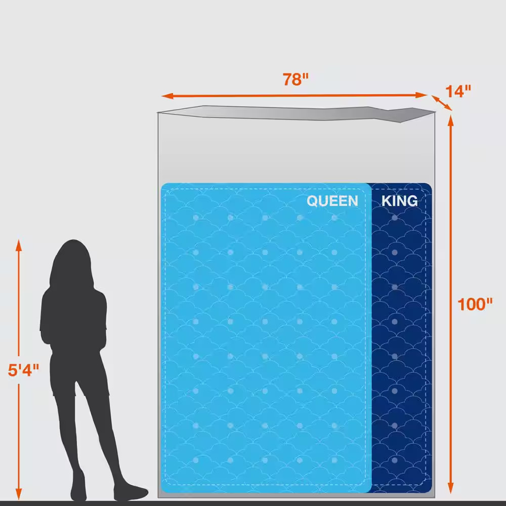 100 In. X 78 In. X 14 In. Queen and King Mattress Bag (2 Pack)