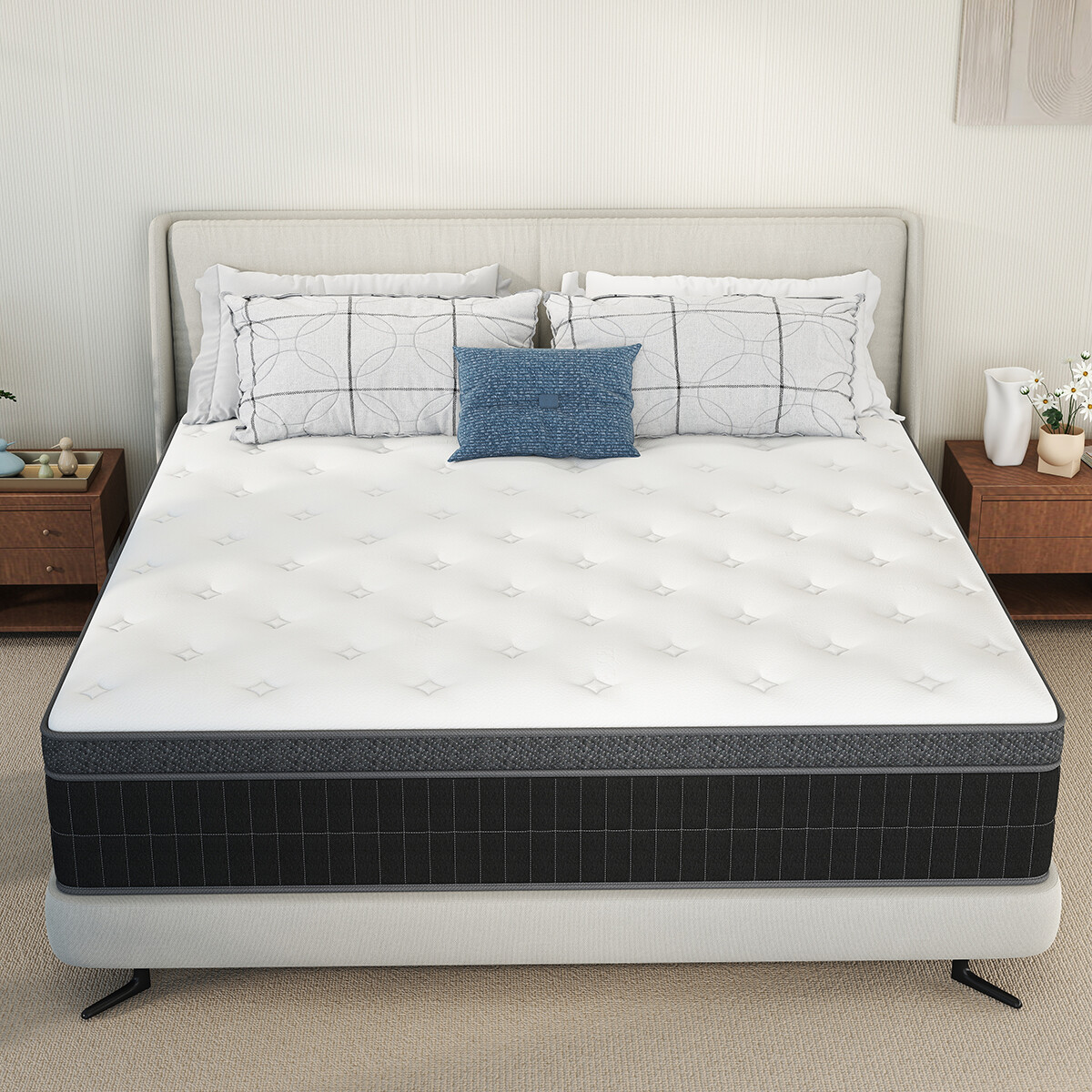 10″12″14″ Memory Foam Hybrid Spring Mattress Twin Full Queen King Size in a Box
