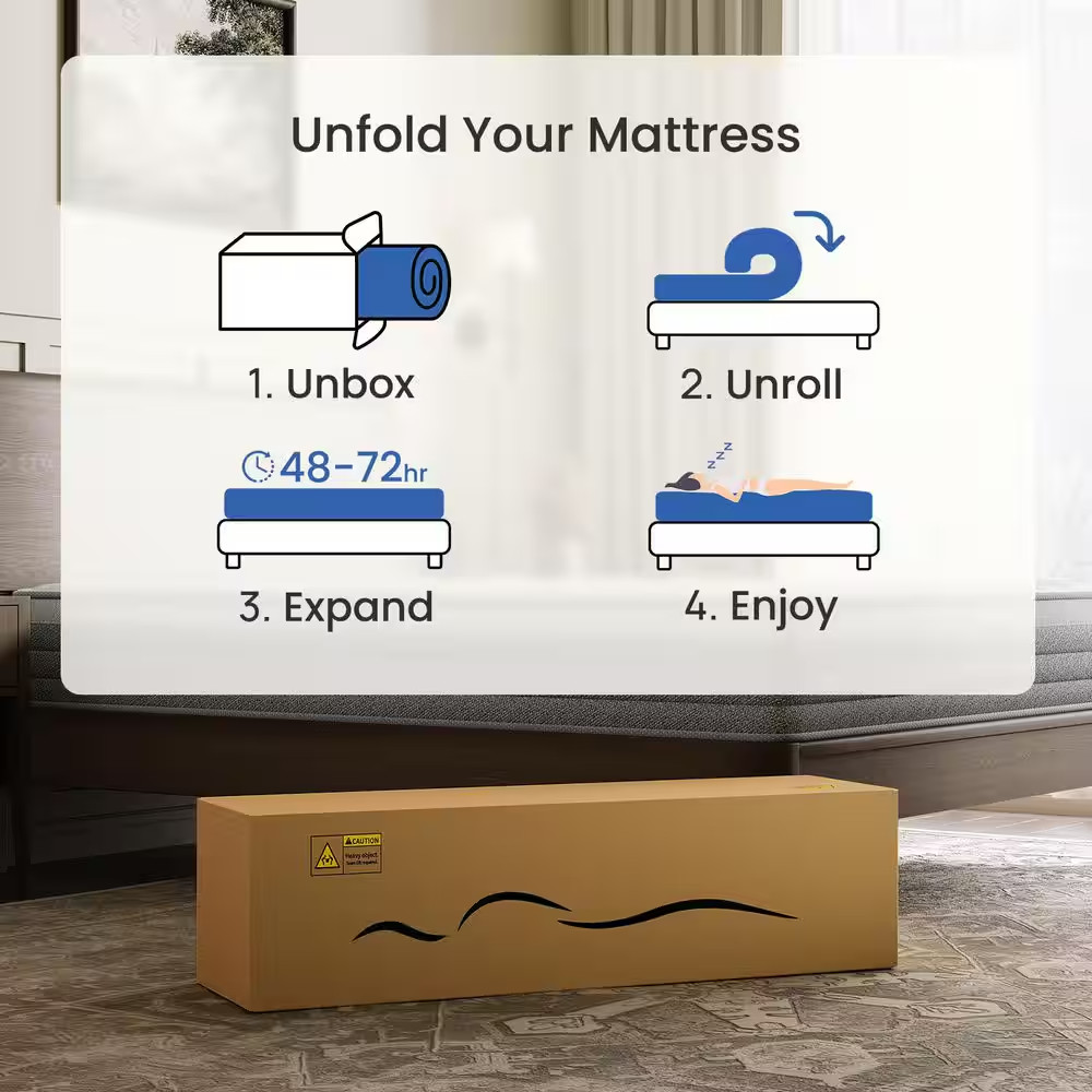 Queen Size Soft Hybrid Gel Memory Foam 10 In. Innerspring Euro Top Support and M
