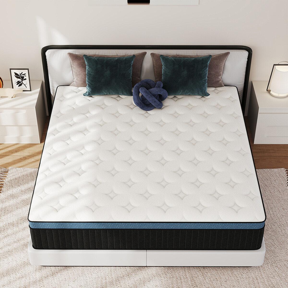 12″ 14″ Gel Memory Foam Pocket Spring Hybrid Mattress Twin Full Queen King Size
