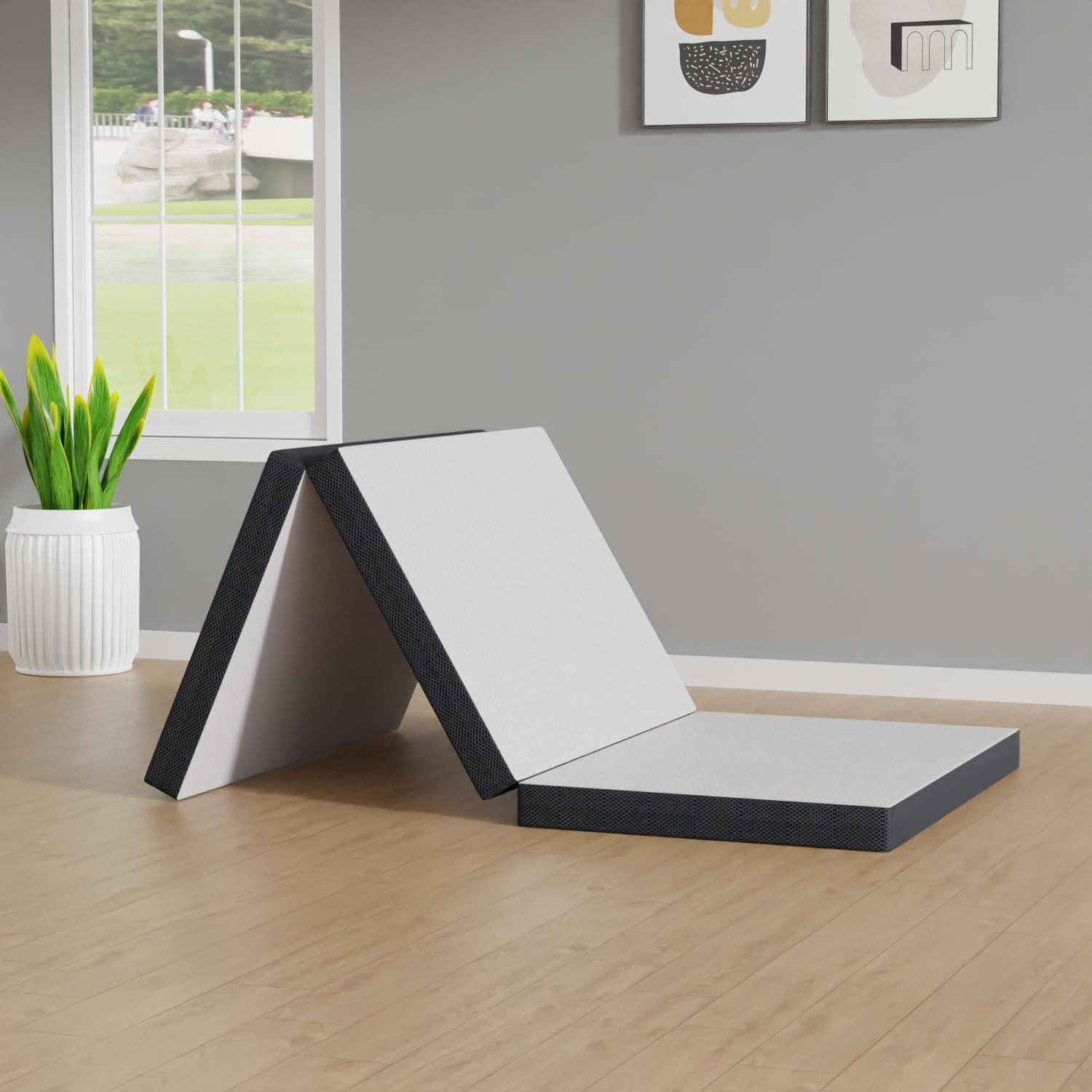 Colchon De Espuma Viscoelastica Plegable Individual Para Dormir En El Suelo Piso