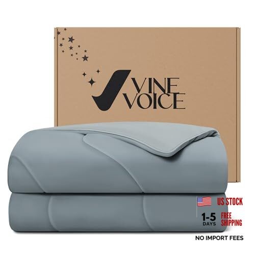Medium Gray Comforter – 90″x90″ – Full/Queen – Soft Cooling
