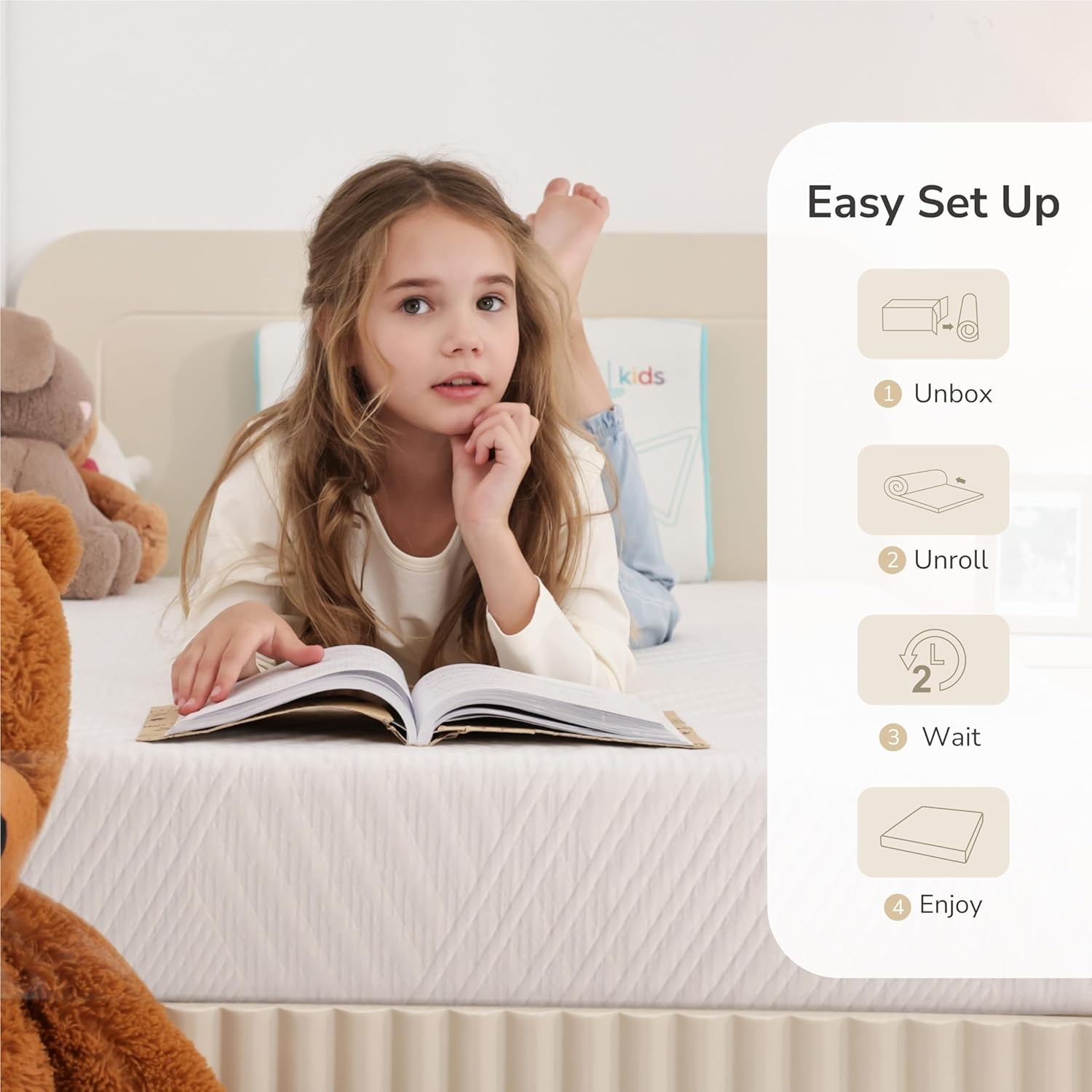 Twin Mattress in a Box, 6 inch Mattresses for Kids Bed Single Size Daybed Ind…