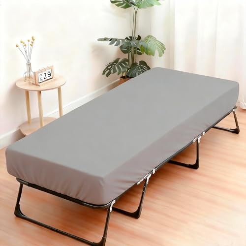 Fitted Sheets Only 31×75 Inches, 2 Pack Super Soft 31″ x 75″ Light Grey 2 Pack