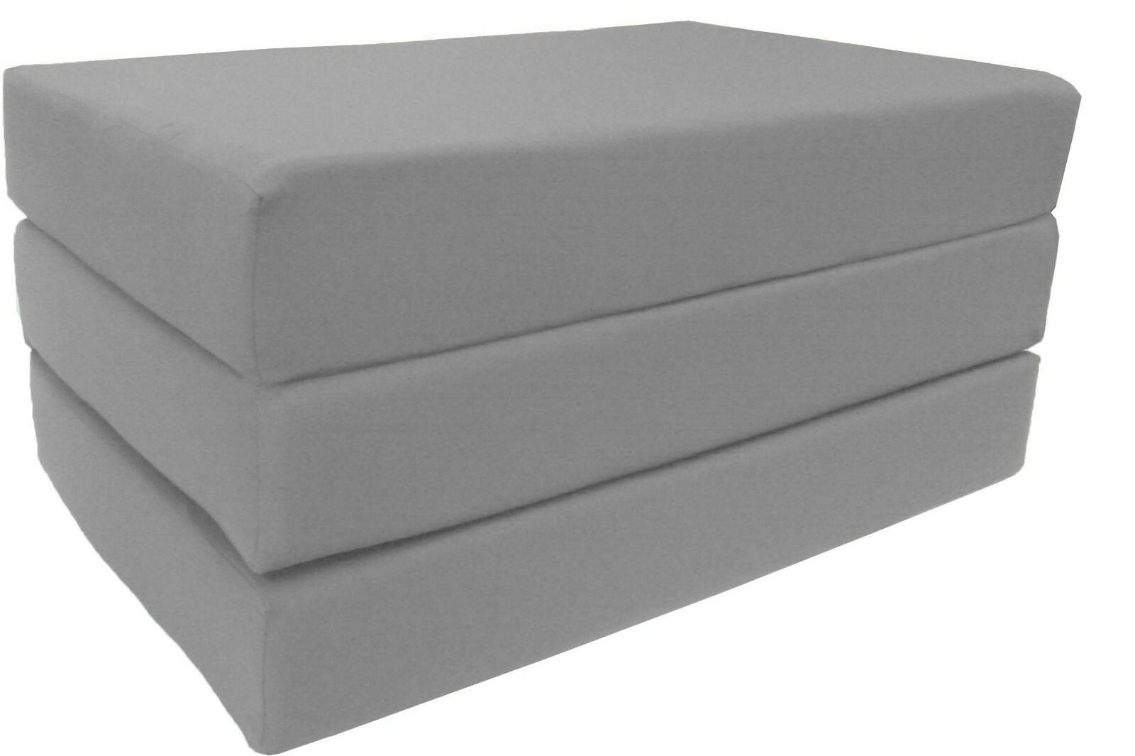 Queen Shikibuton Trifold Foam Beds, Folding Mattresses 6 x 60 x 80, Gray