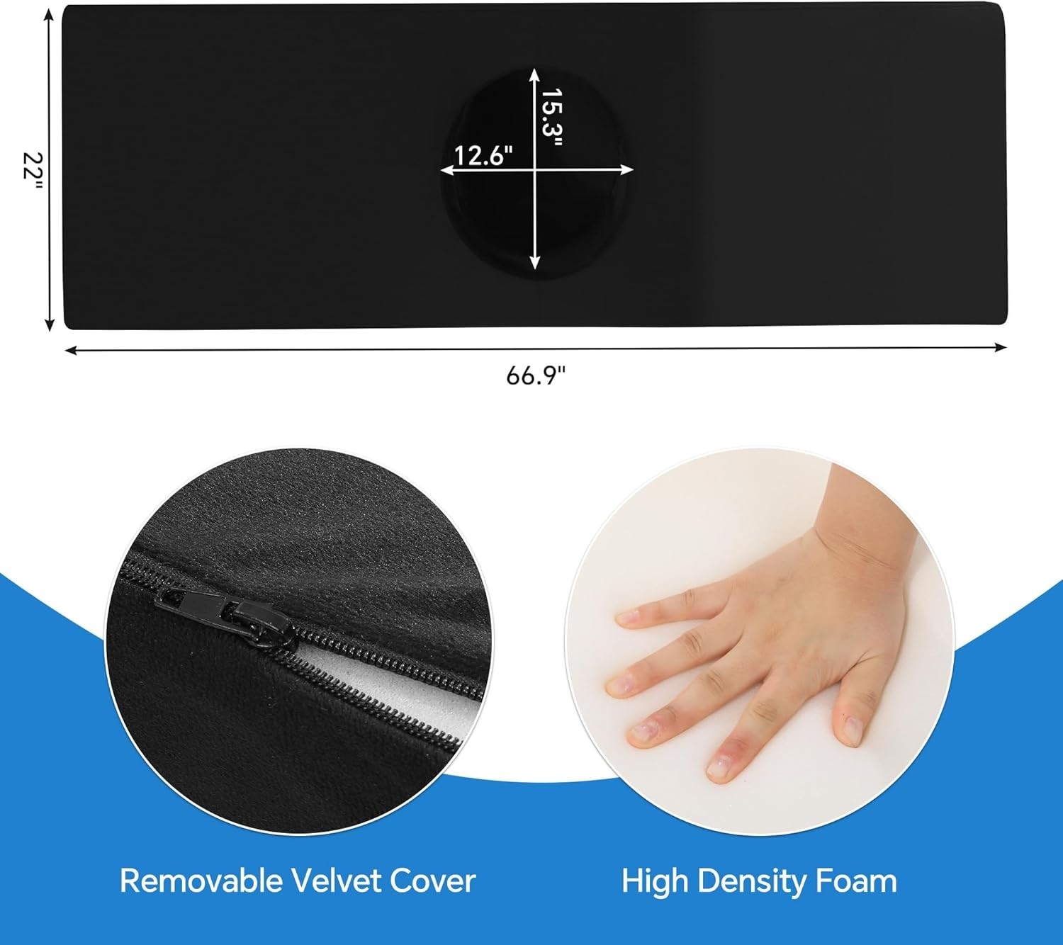 BBL Recovery Mattress with Hole – High Density Foam Pillow for Post-Surgery Comf