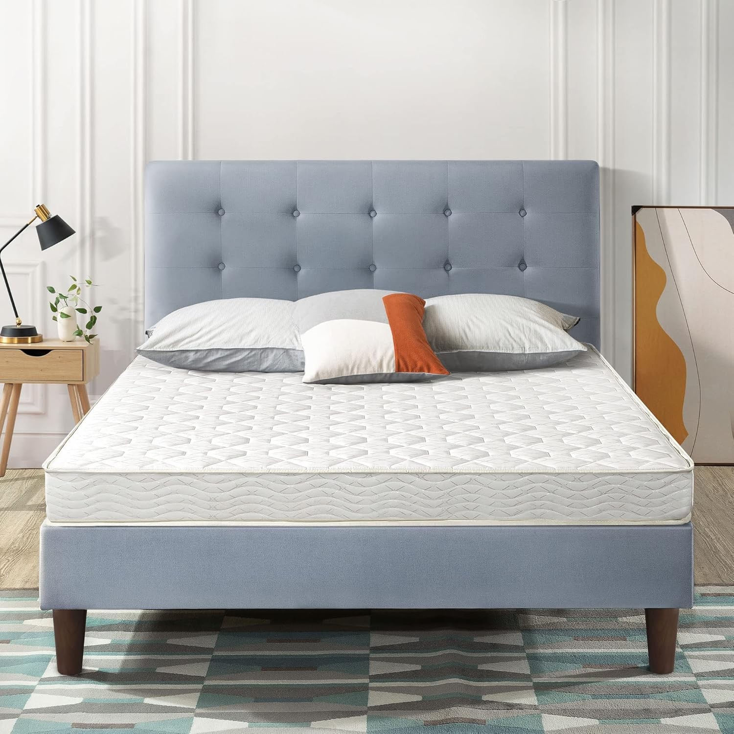 8 Inch Bonnell Spring Hybrid Mattress Tight Top Certified Safe Foams & Fabric