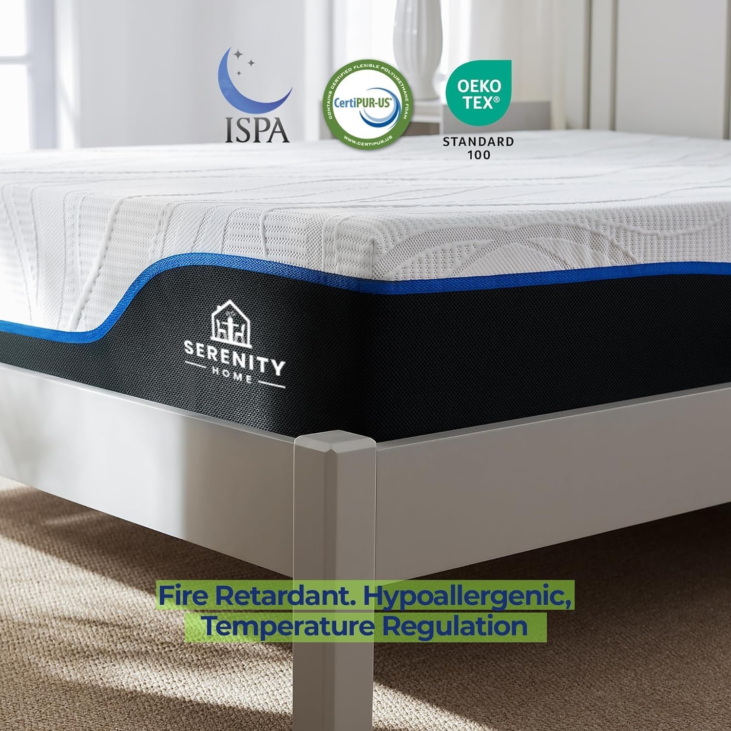HOME 8″ Queen Memory Foam Mattress, Breathable Bed Mattress, Cooling-Memory F…