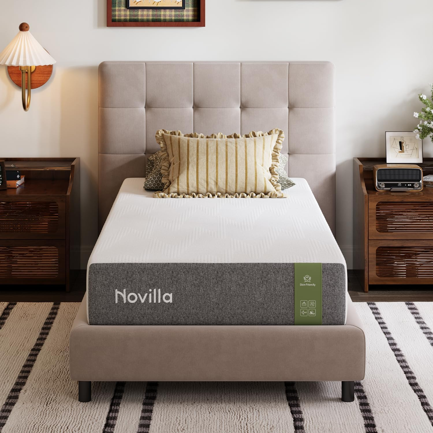 6 Inch Twin Mattress for Kids, Mattress in a Box with Nanogel Memory Foam for Co