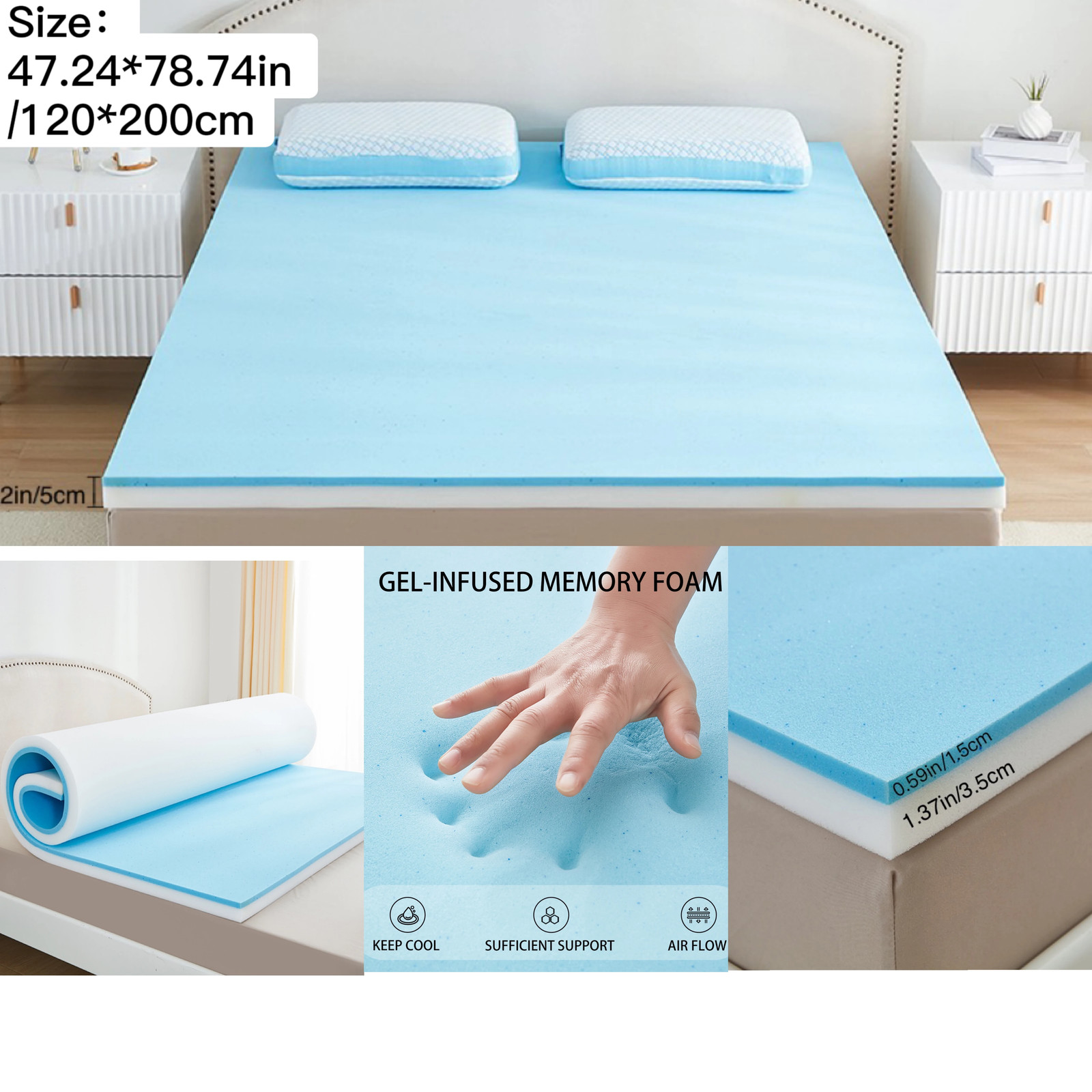 Memory Foam Sponge Filled Mattress, Folding Tatami Mattress Bedspread Sheet, Spo