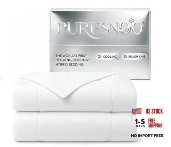 Queen White Silver Infused Comforter – Full/Queen White Blanket
