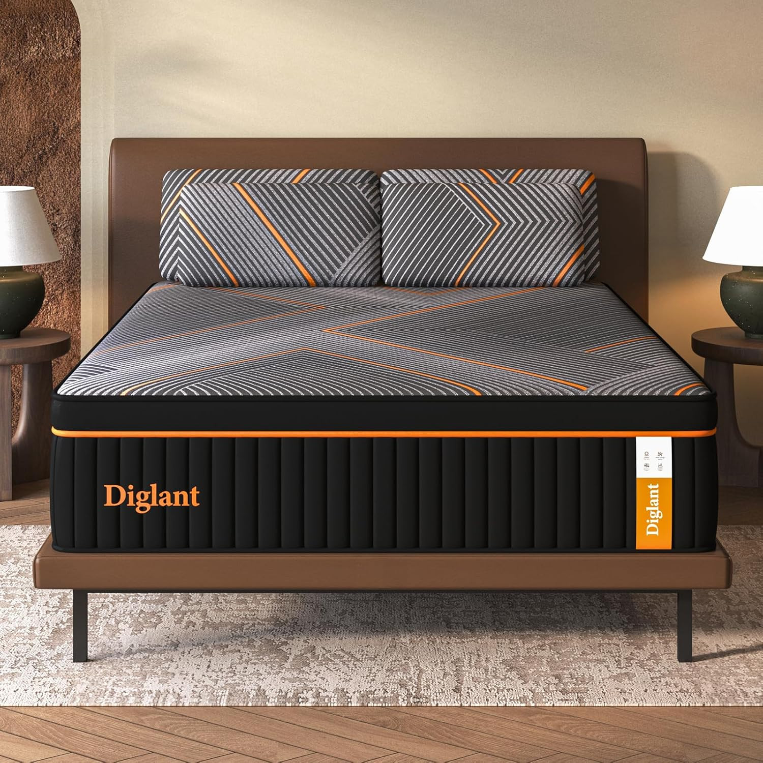 California King Mattress,14 Inch Soft Hybrid Mattress Memory Foam with Individua