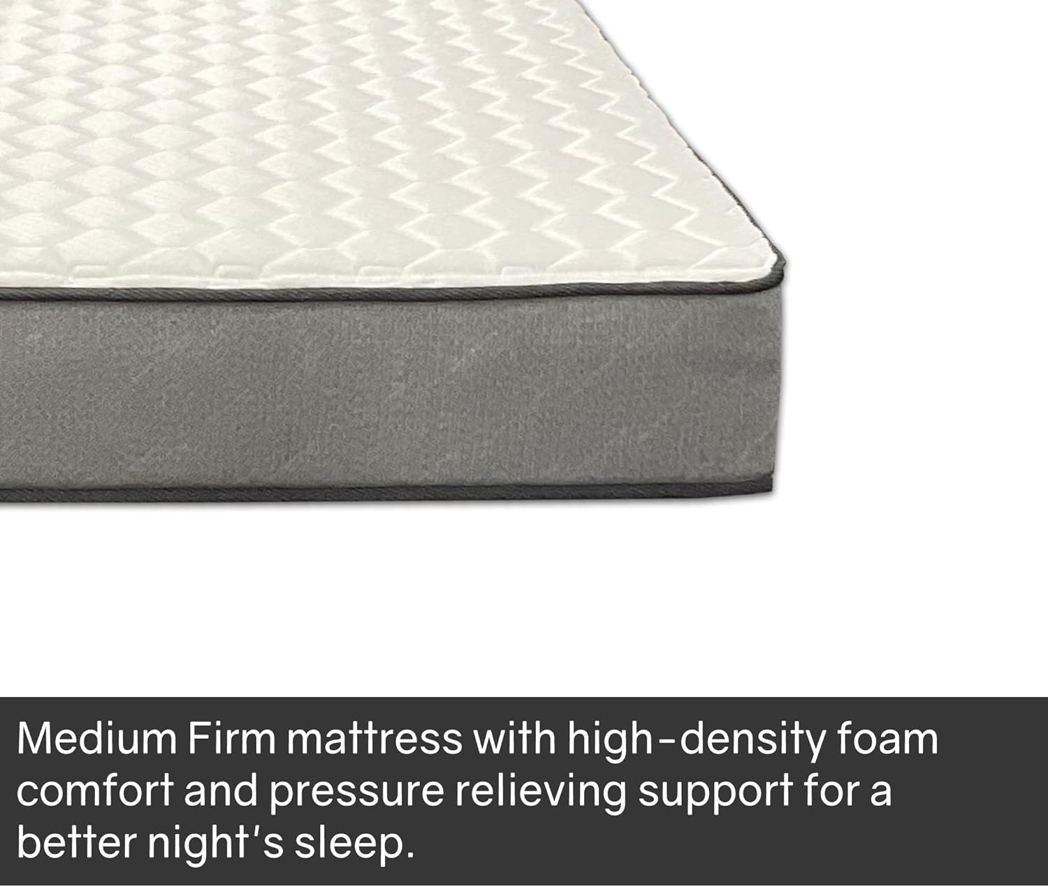 Medium Firm Tight Top High Density Poly Foam Rolled Mattress for RV, Cot, Foldin