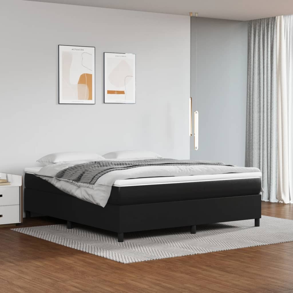Bed Frame Upholstered Mattress Foundation Bedroom Furniture Faux Leather vidaXL