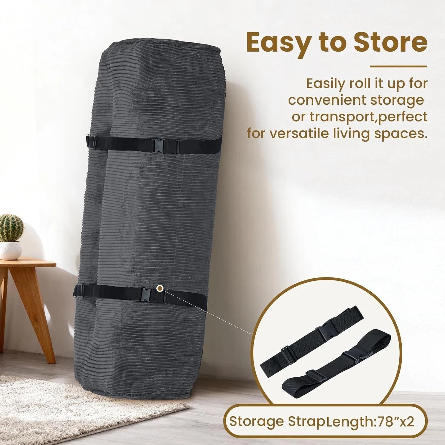 10″ Queen Futon Mattress – Soft & Supportive Folding Sofa Bed for Every Space