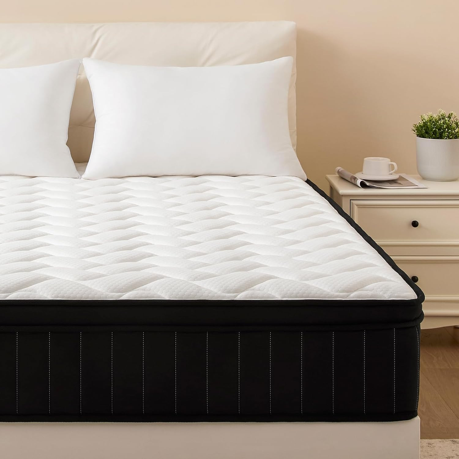 12 Inch Queen Size Mattresses, Memory Foam Hybrid Mattress in a Box with Indepen