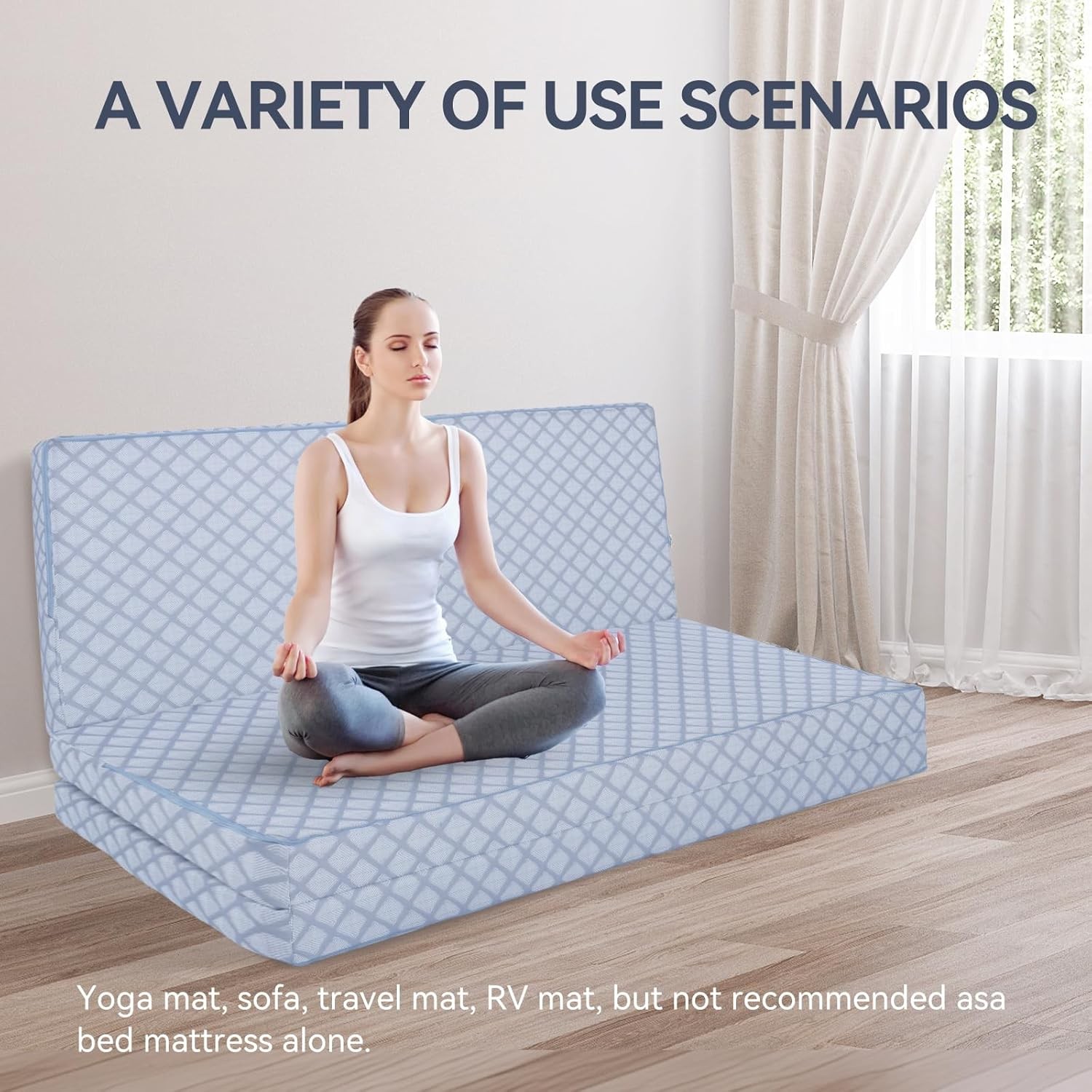Foldable Sofa Bed Replacement Mattress Memory Foam 4″ Pull Out Sofa Bed Mattress