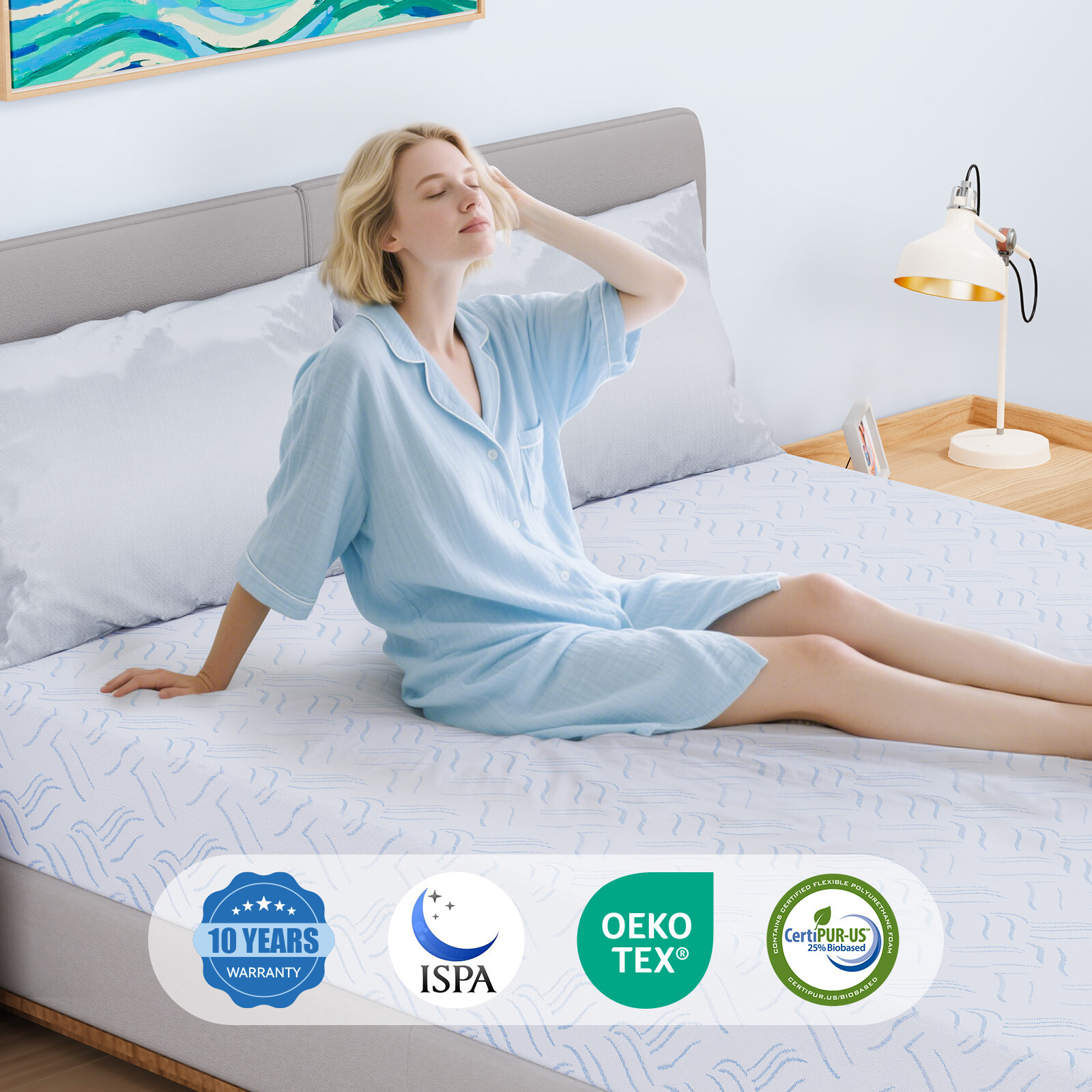 8″ Twin Full Queen King Gel Memory Foam Mattress Medium Firm Support in a Box