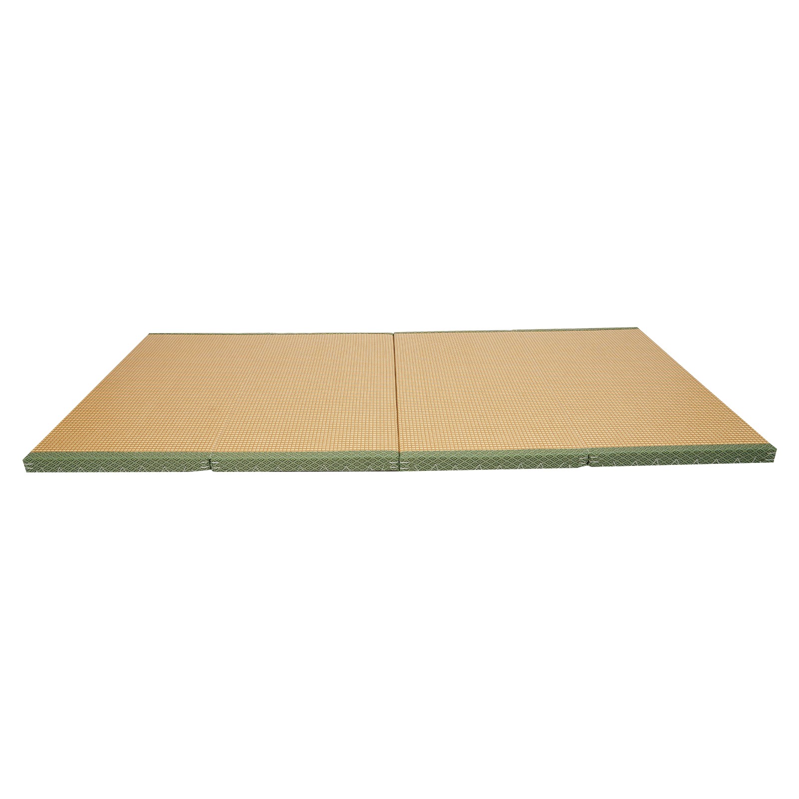 200*100*5cm Tatami Mattress, Foldable Floor Mattress, Meditation Mat Green Brown