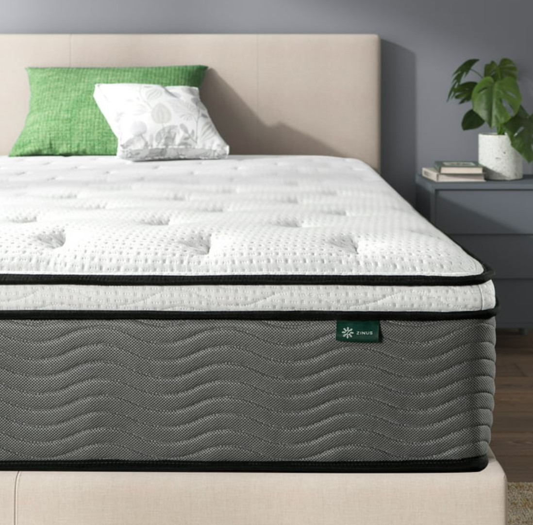 12″ Colchones FULL Size De Espuma 12 Pulgadas Hybrid Comfort Foam Mattress Bed