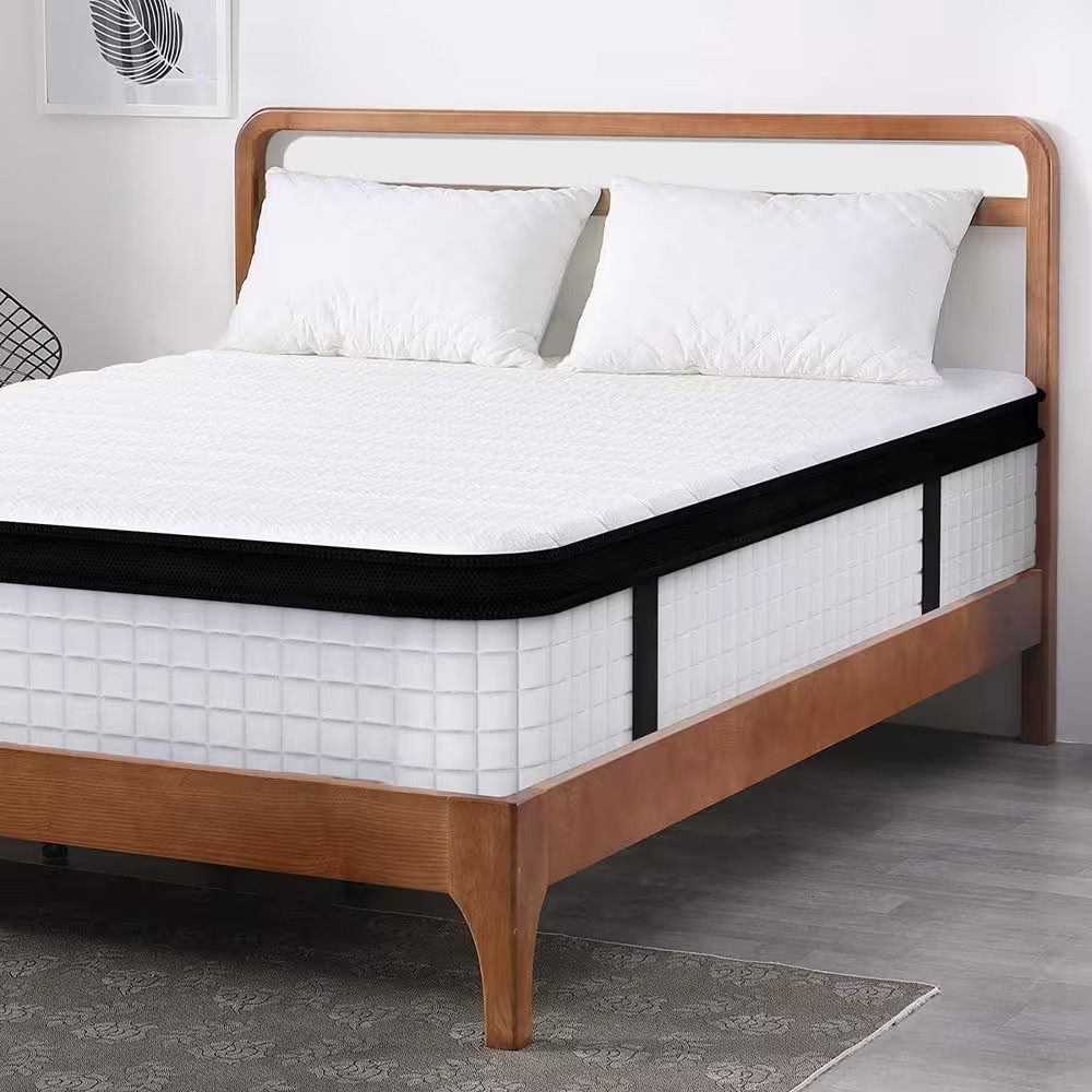 12 In. Medium Gel Memory Foam Hybrid Pocket Spring Pillow Top Full XL Mattress