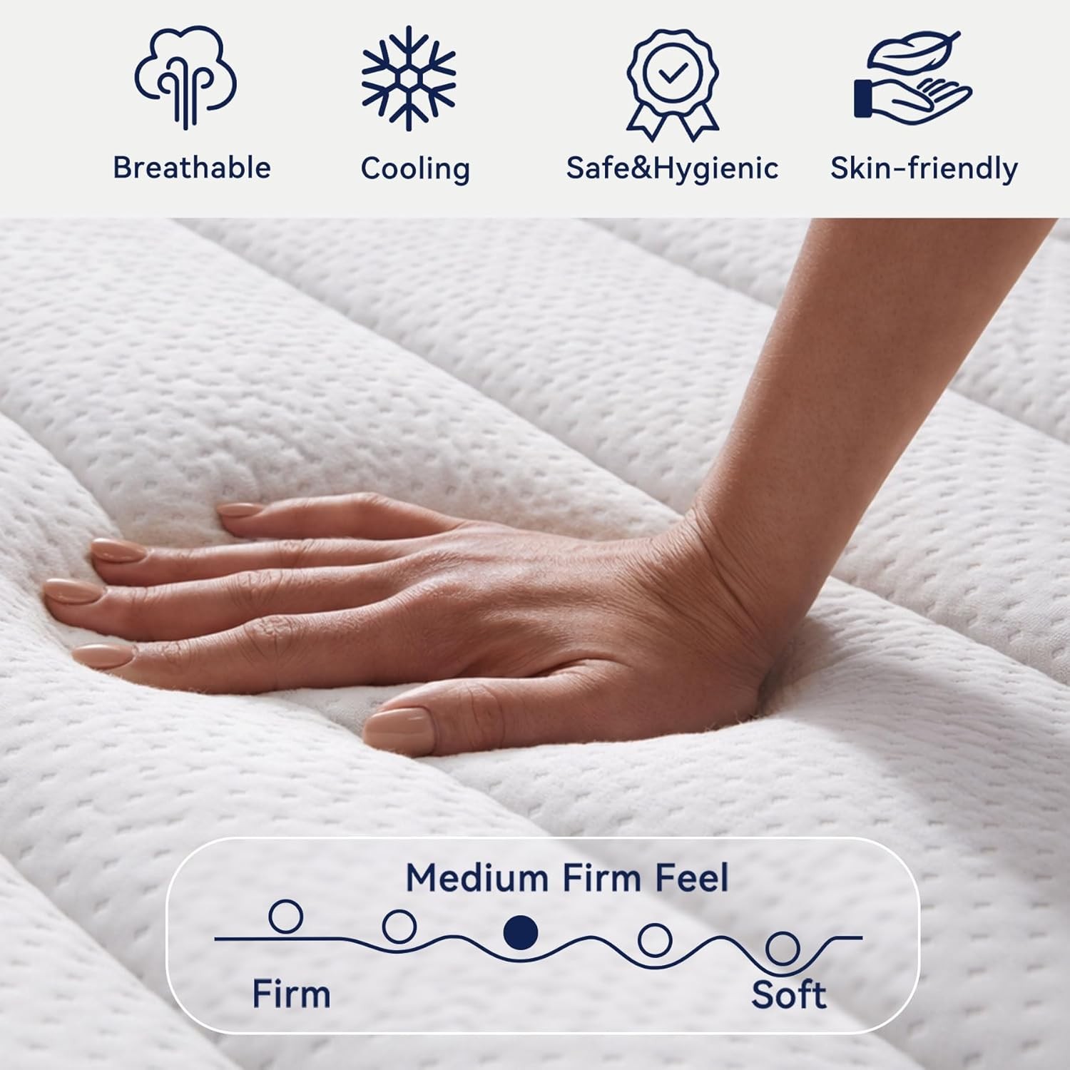 Mattress, (2026 Upgraded) Hotel-Level Luxury Firm Hybrid
