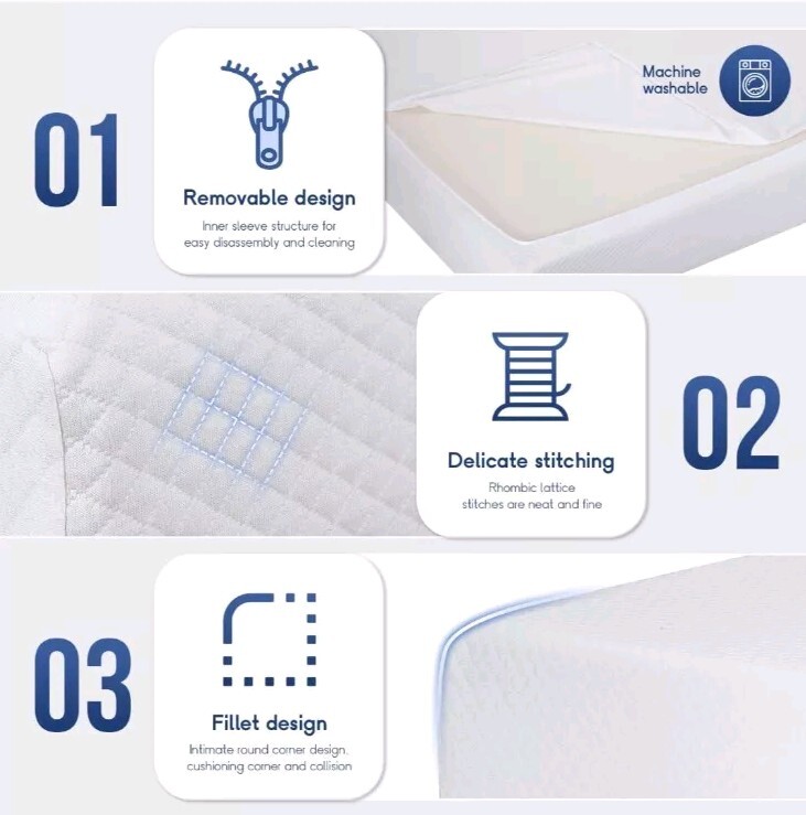 FDW 6″ Modern Style Memory Foam Narrow Twin Mattress in White