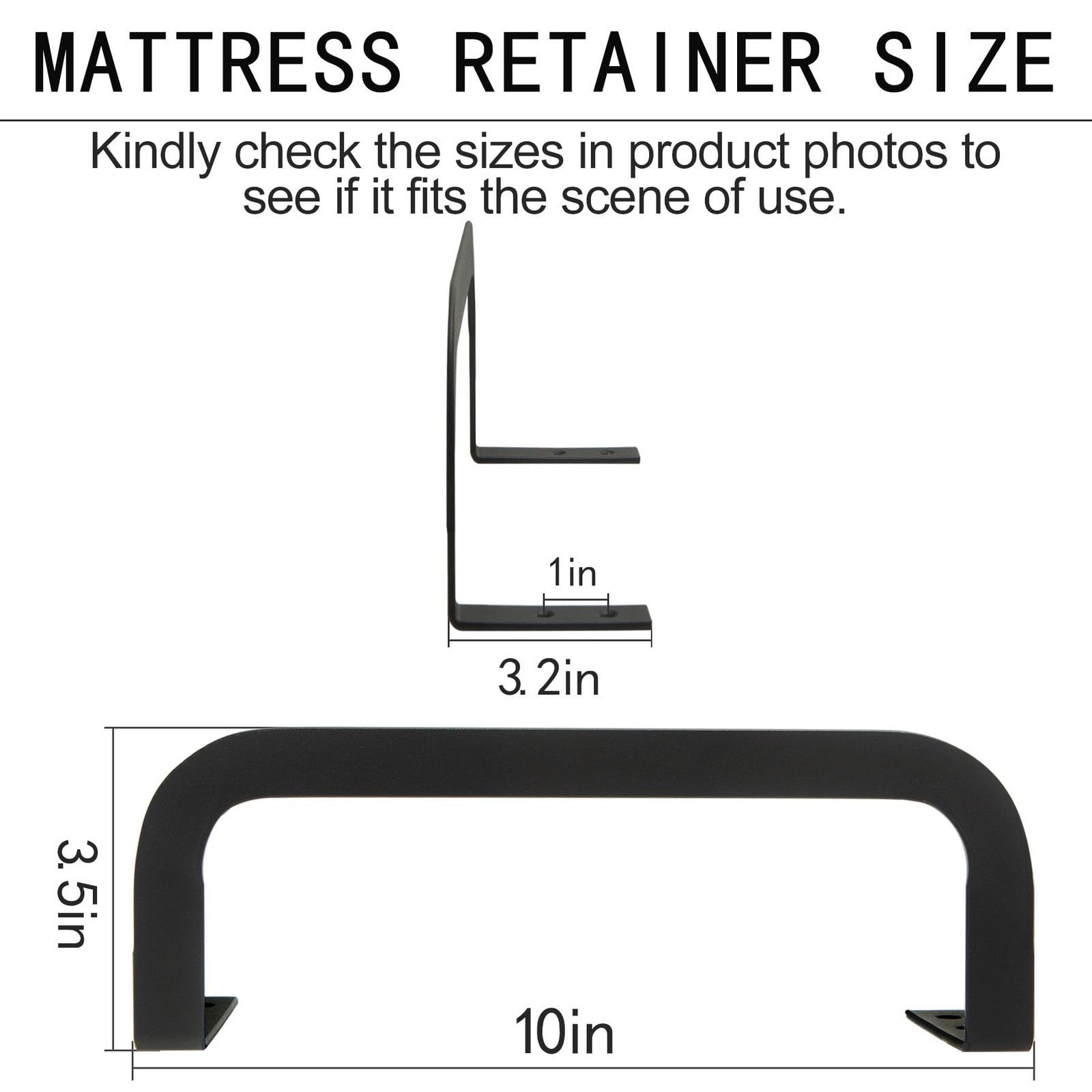 4Pcs Mattress Retainer Bar Bracket Holder Adjustable Keeps Mattress from Sliding