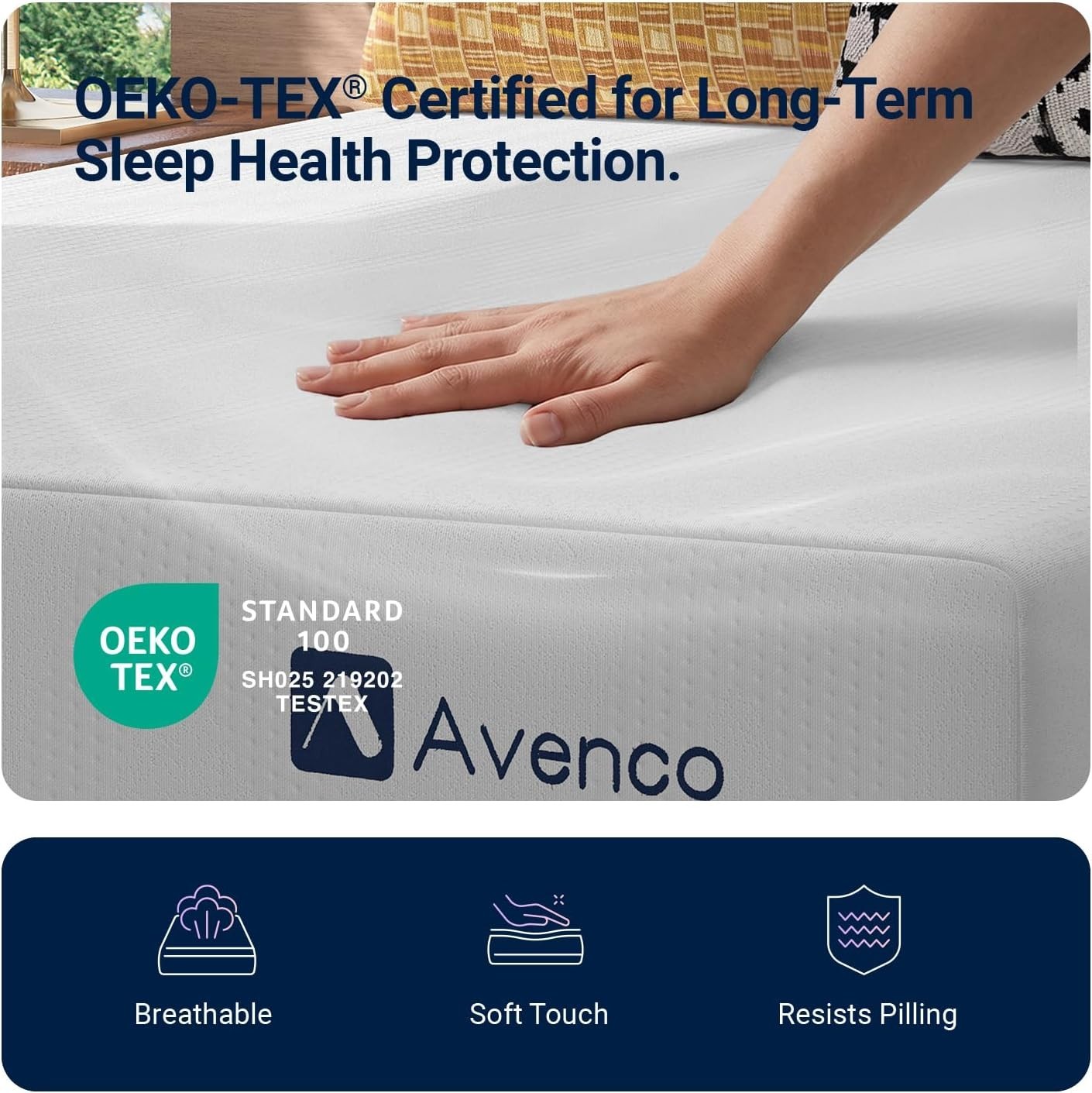 Twin XL Gel Memory Foam Mattress 8 Inch Cool Breathable Open-Cell Foam