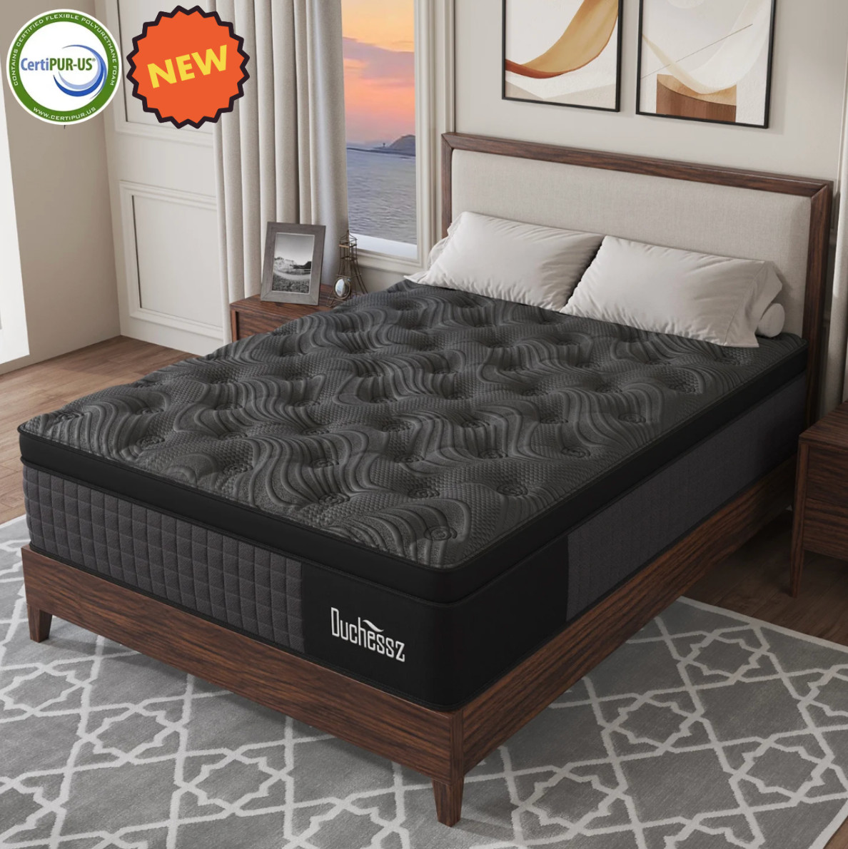 10″ FULL Colchon Gel Memory Foam Hibrido Cama Full Mattress Hybrid Medium Firm