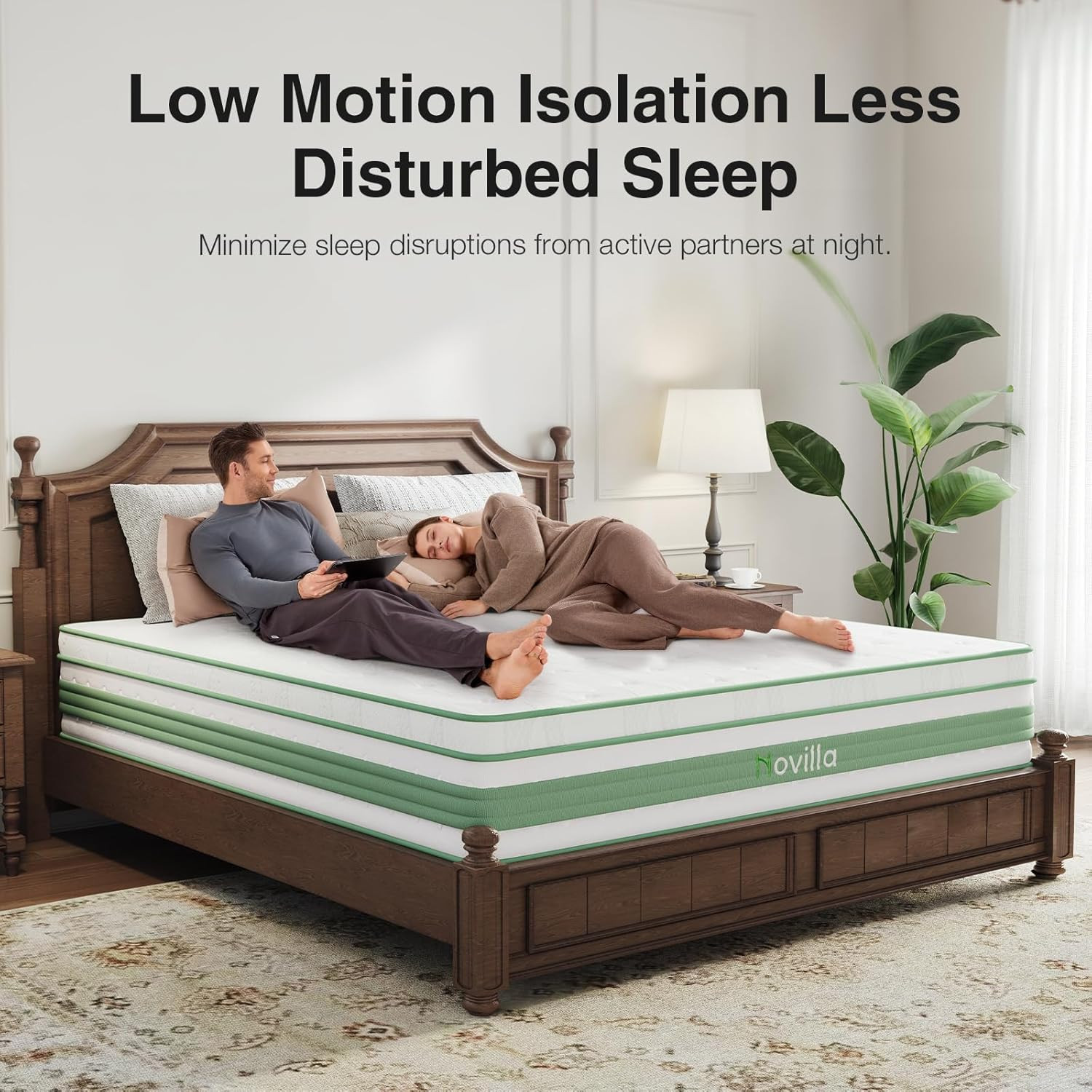 14″ Queen Hybrid Mattress – Gel Memory Foam & Pocket Springs, Medium Firm