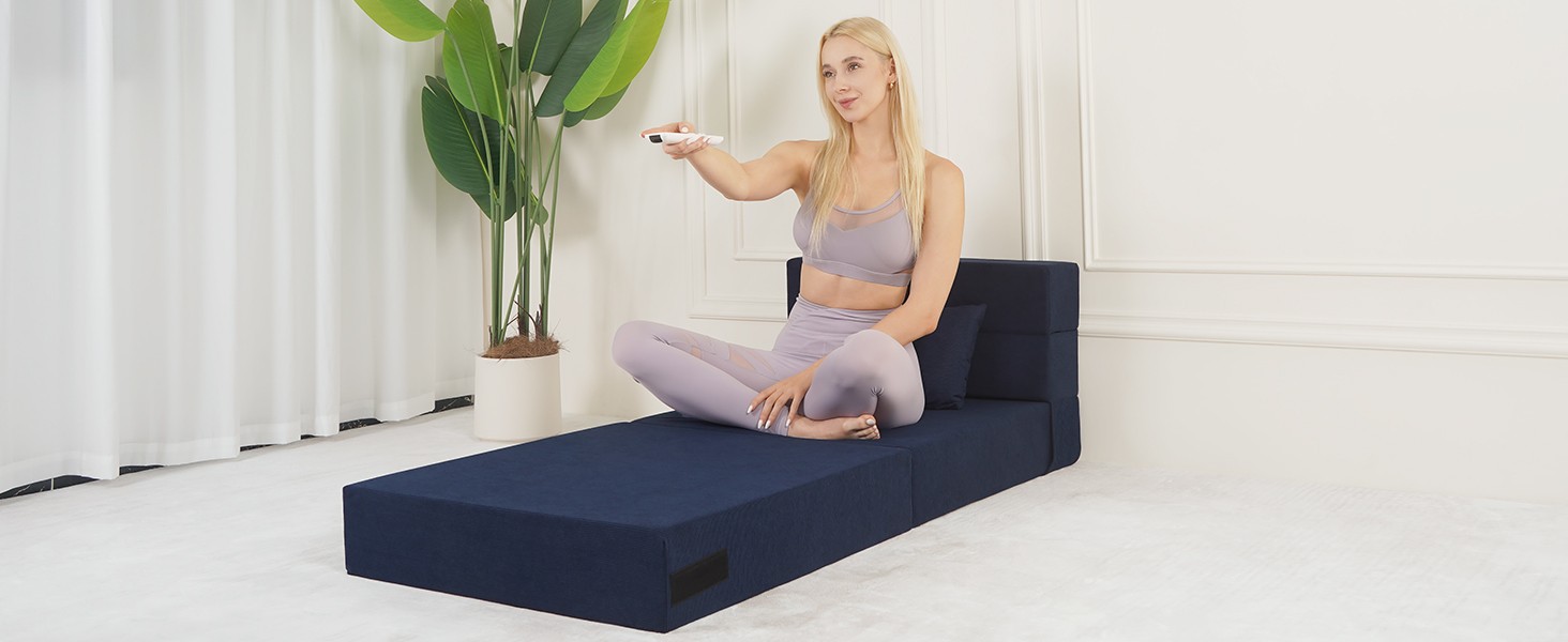 Folding Sofa Bed, 4 in 1 Convertible Fold Out Single Chair Bed with