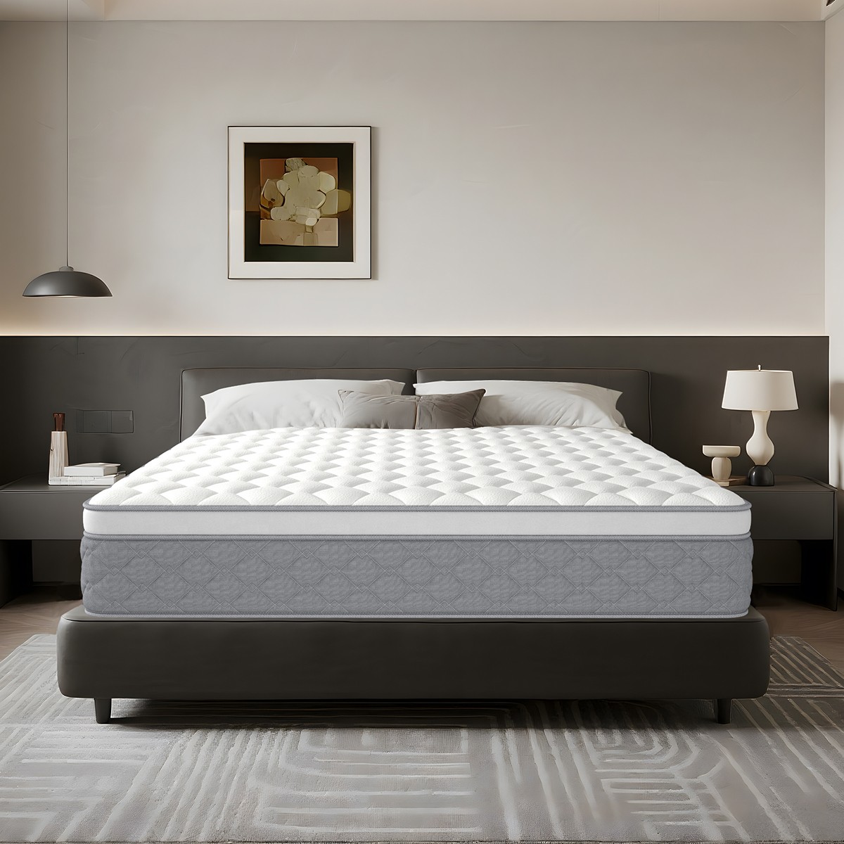 12″ 14″ Mattress Pocket Spring Hybrid Bed Memory Foam Twin Full Queen King Size