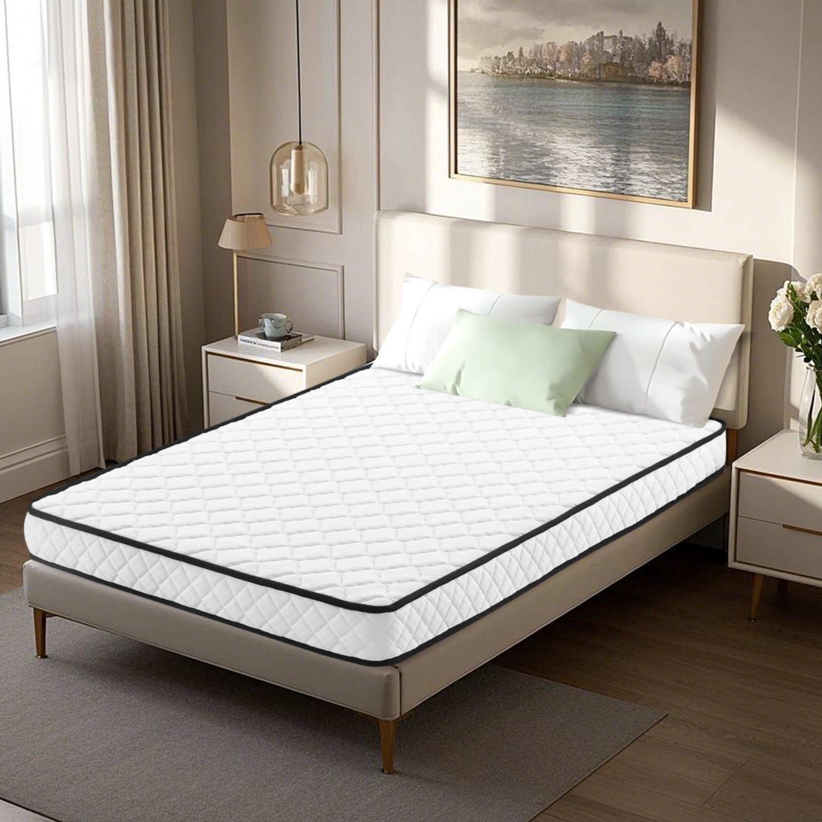6″ Twin TwinXL Full Queen Size Gel Memory Foam Mattress for Cooling Night Sleep