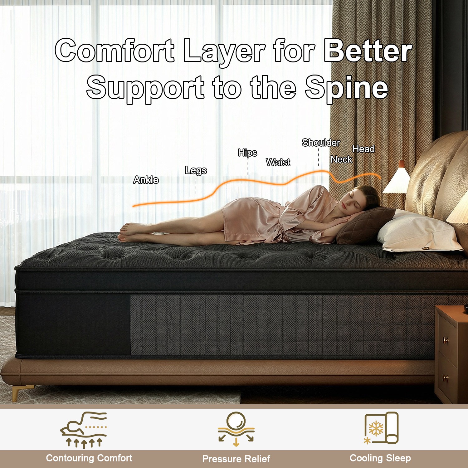 10″12″14″ Twin Full Queen King Size Mattress in a Box Hybrid Spring Memory Foam