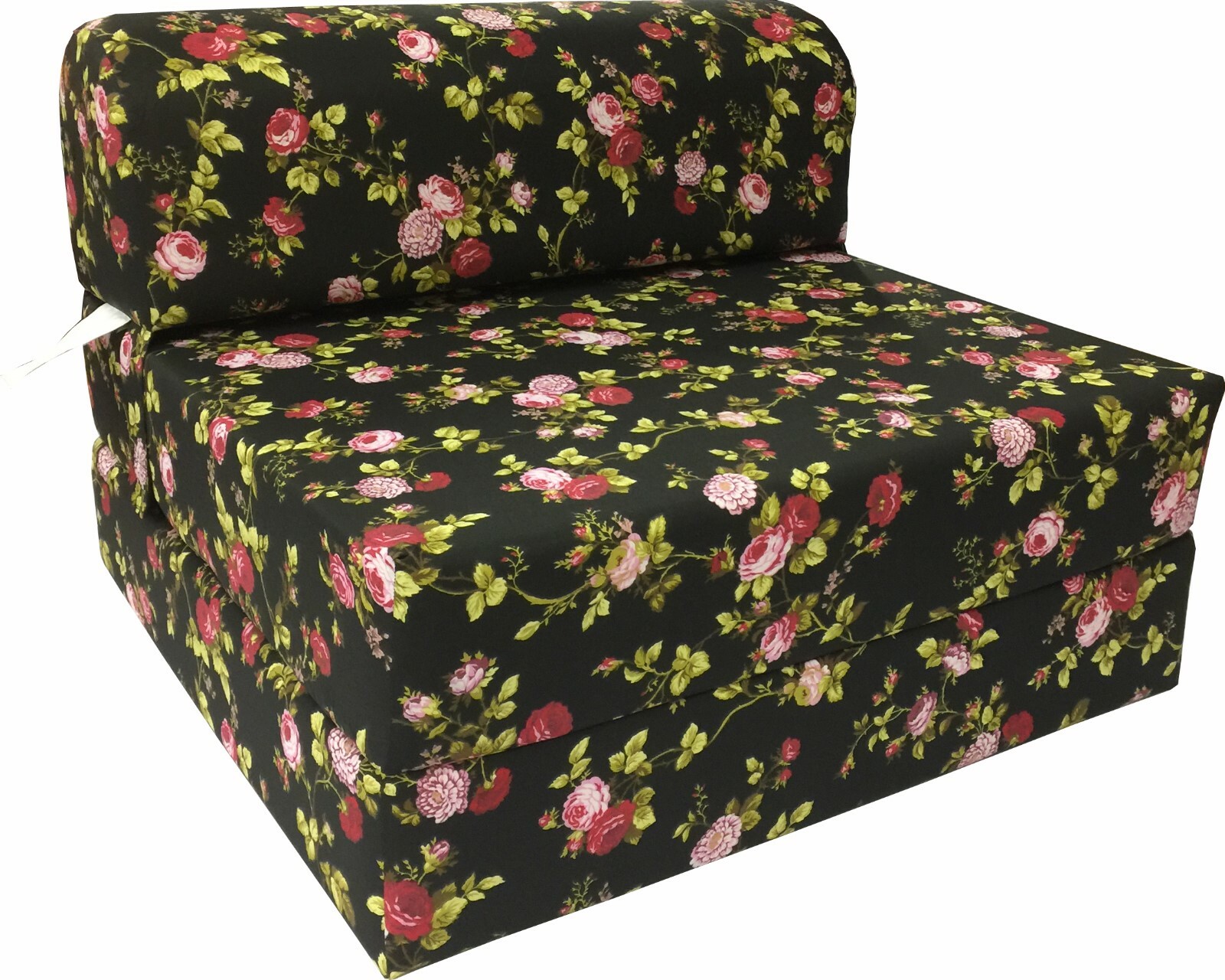 Twin Sleeper Chair Folding Foam Beds, Foldable Sofa Couches 6x32x70, Rose Black