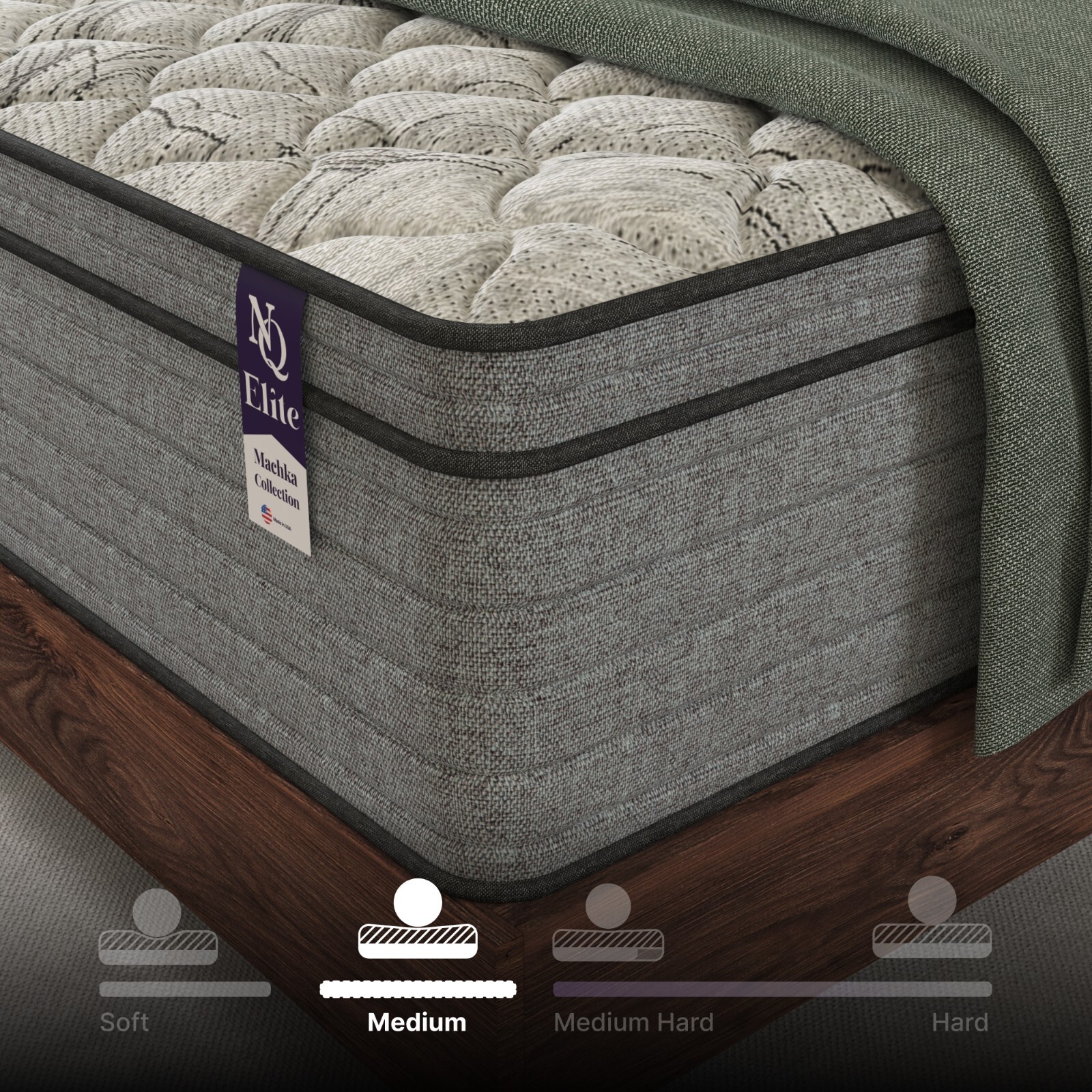 12 Inch Full Size Cooling Gel Memory Foam Hybrid Mattress,Grey+White