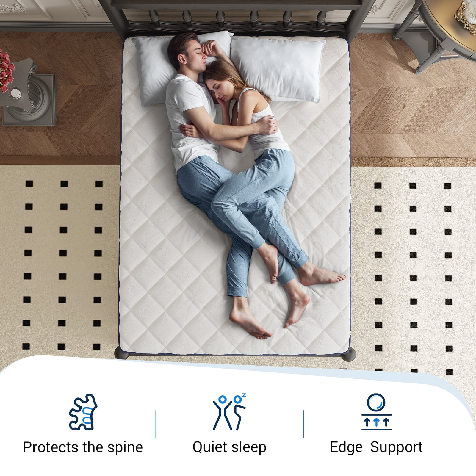 Colchón De Muelles Twin Size 6 Pulgadas Para Cama Colchones En Oferta Baratos US